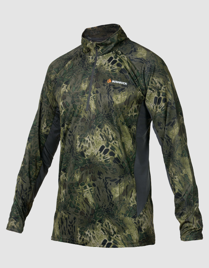 Apex Quarter Zip Base Layer Woodlands Camo - Side