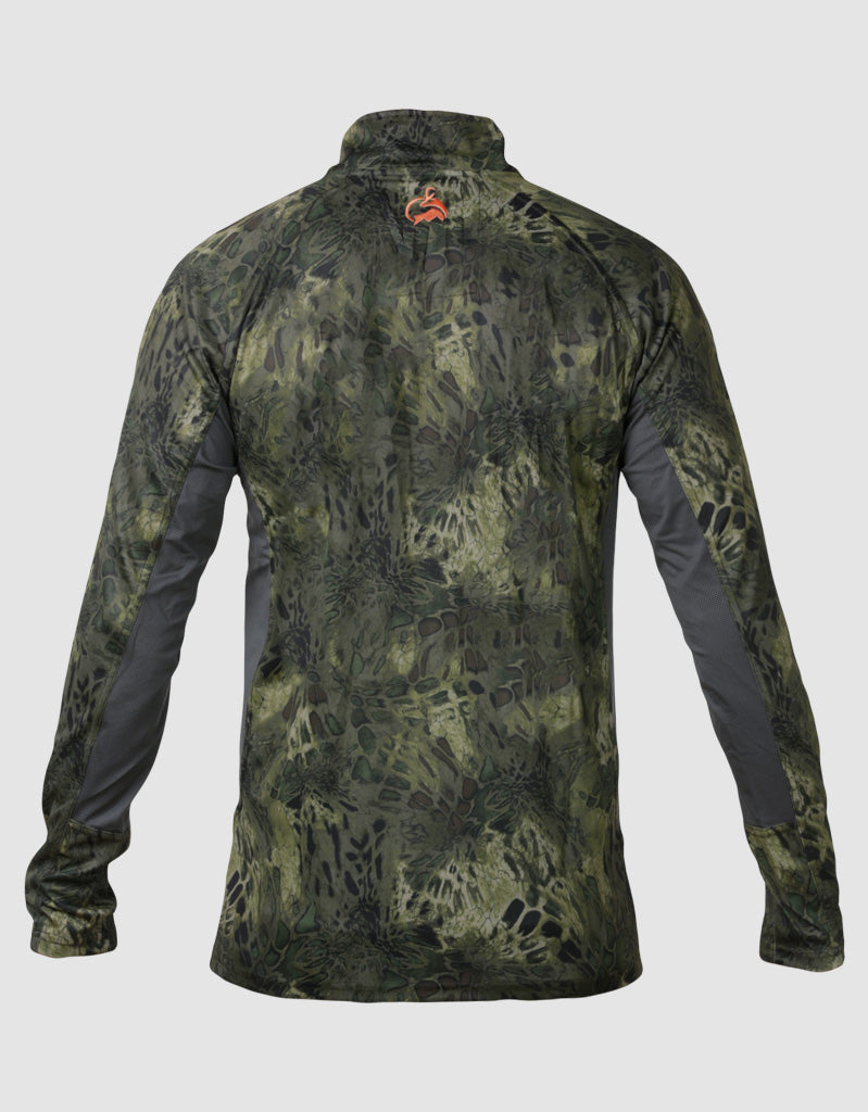Apex Quarter Zip Base Layer Woodlands Camo - Back