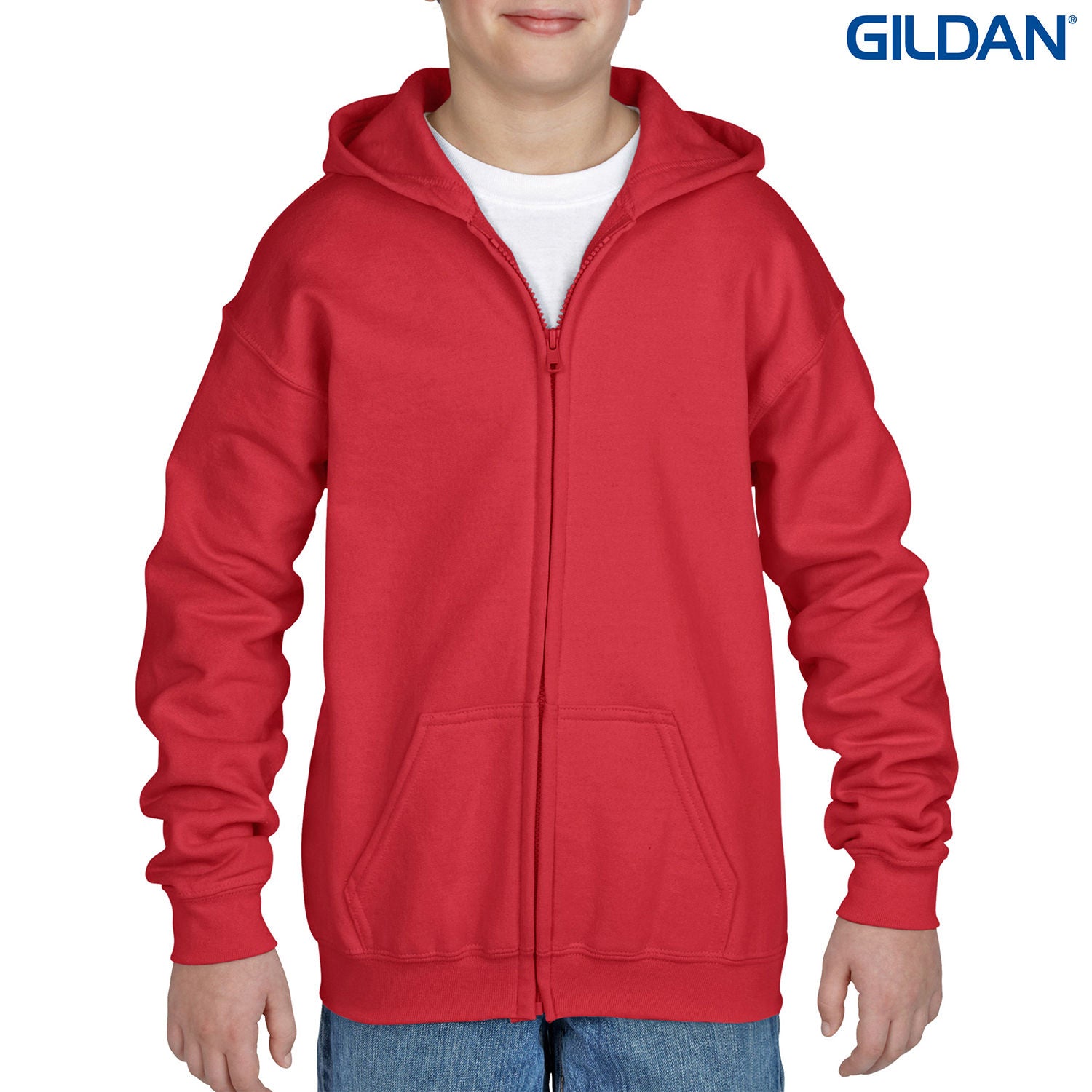Gildan Heavy Blend Youth Full Zip Hooded Sweatshirt