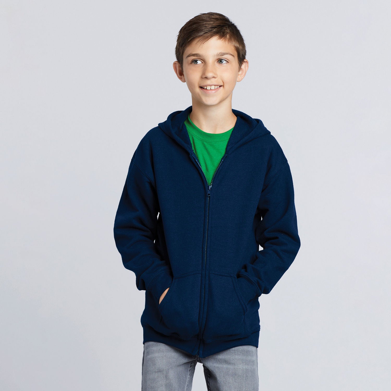 Gildan Heavy Blend Youth Full Zip Hooded Sweatshirt