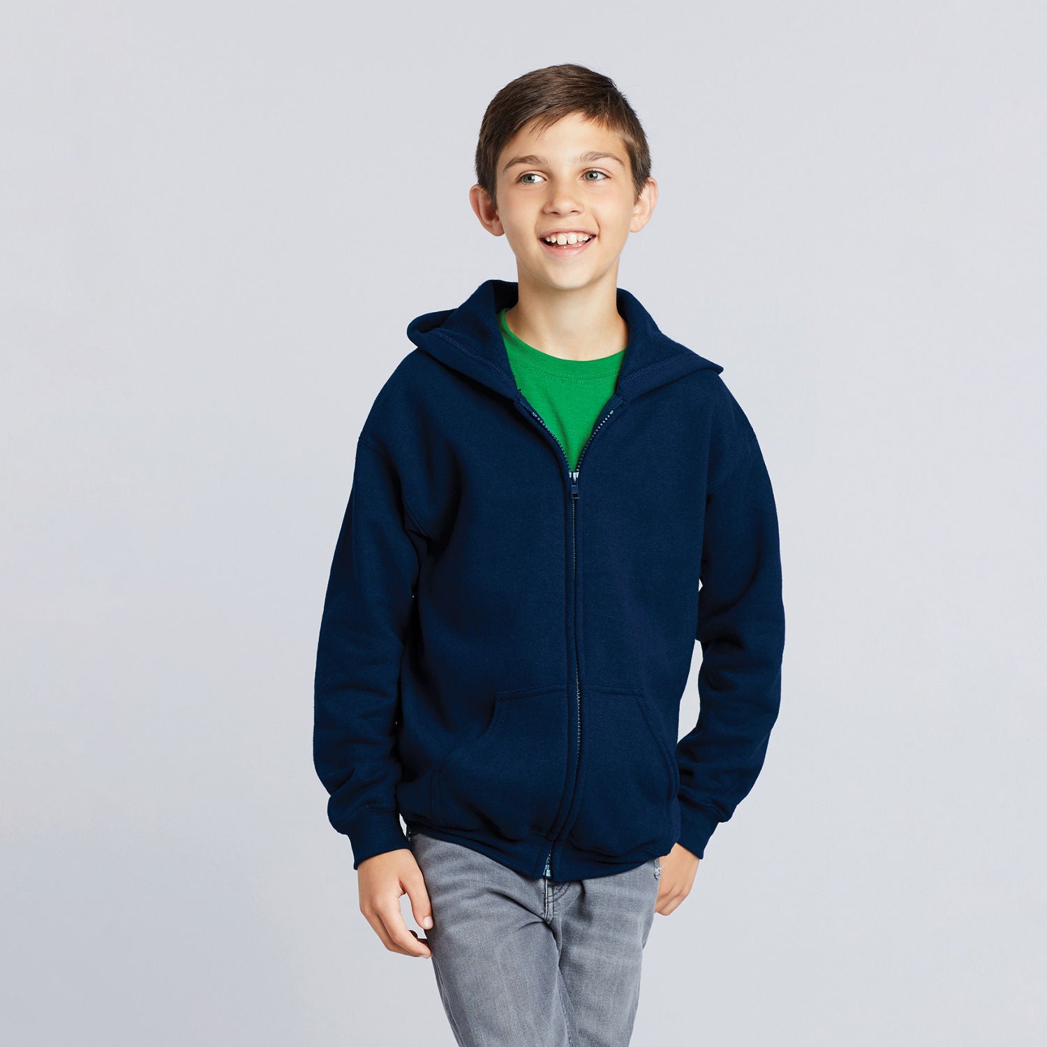 Gildan Heavy Blend Youth Full Zip Hooded Sweatshirt