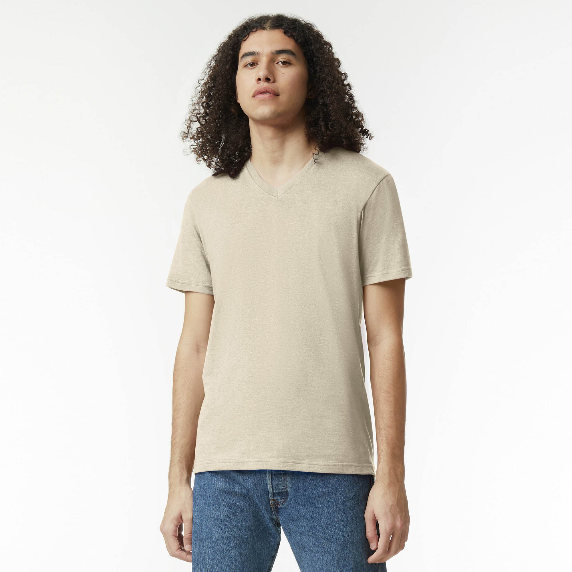 American Apparel CVC Unisex V-neck T-shirt