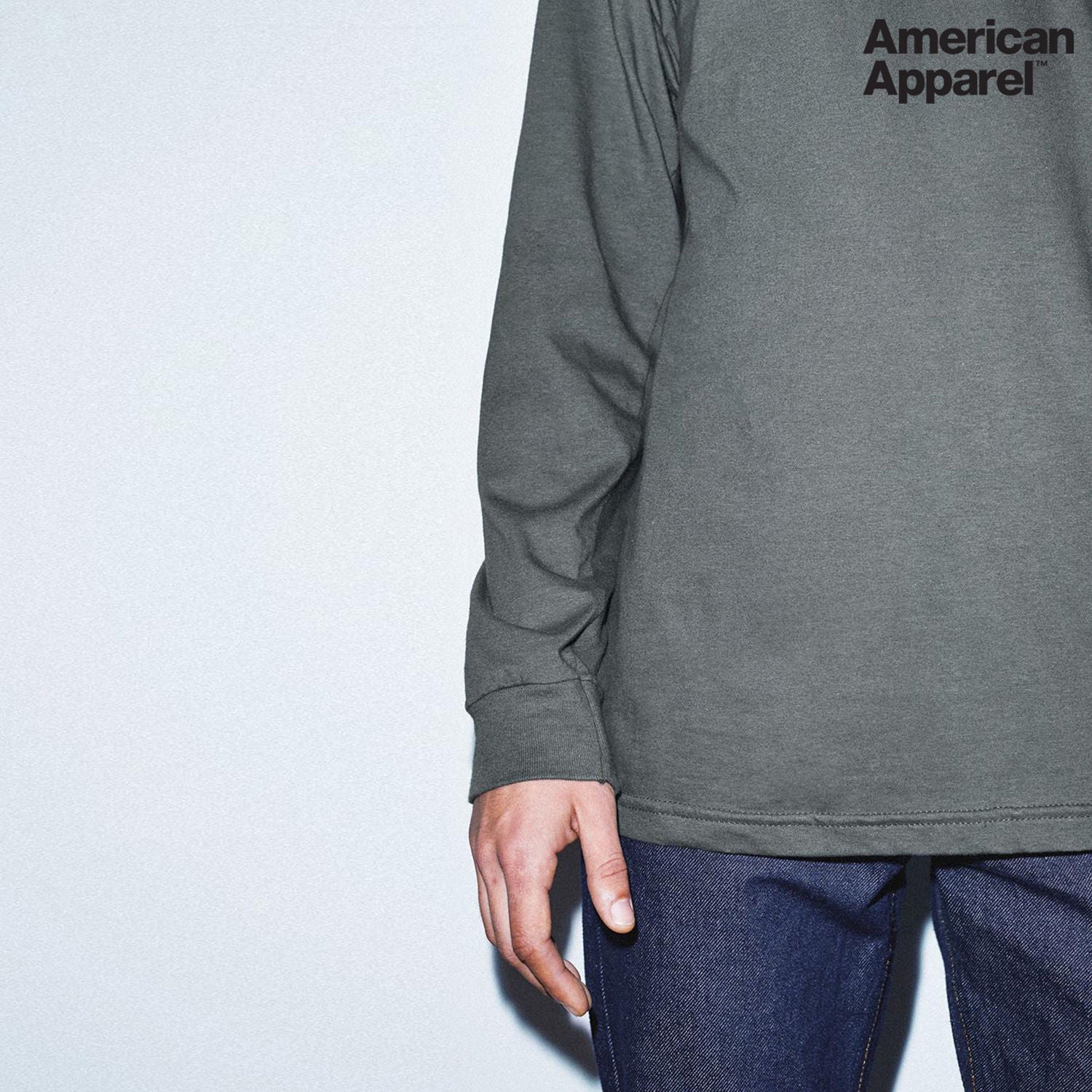 American Apparel Cotton Long Sleeve Fine Jersey T-shirt