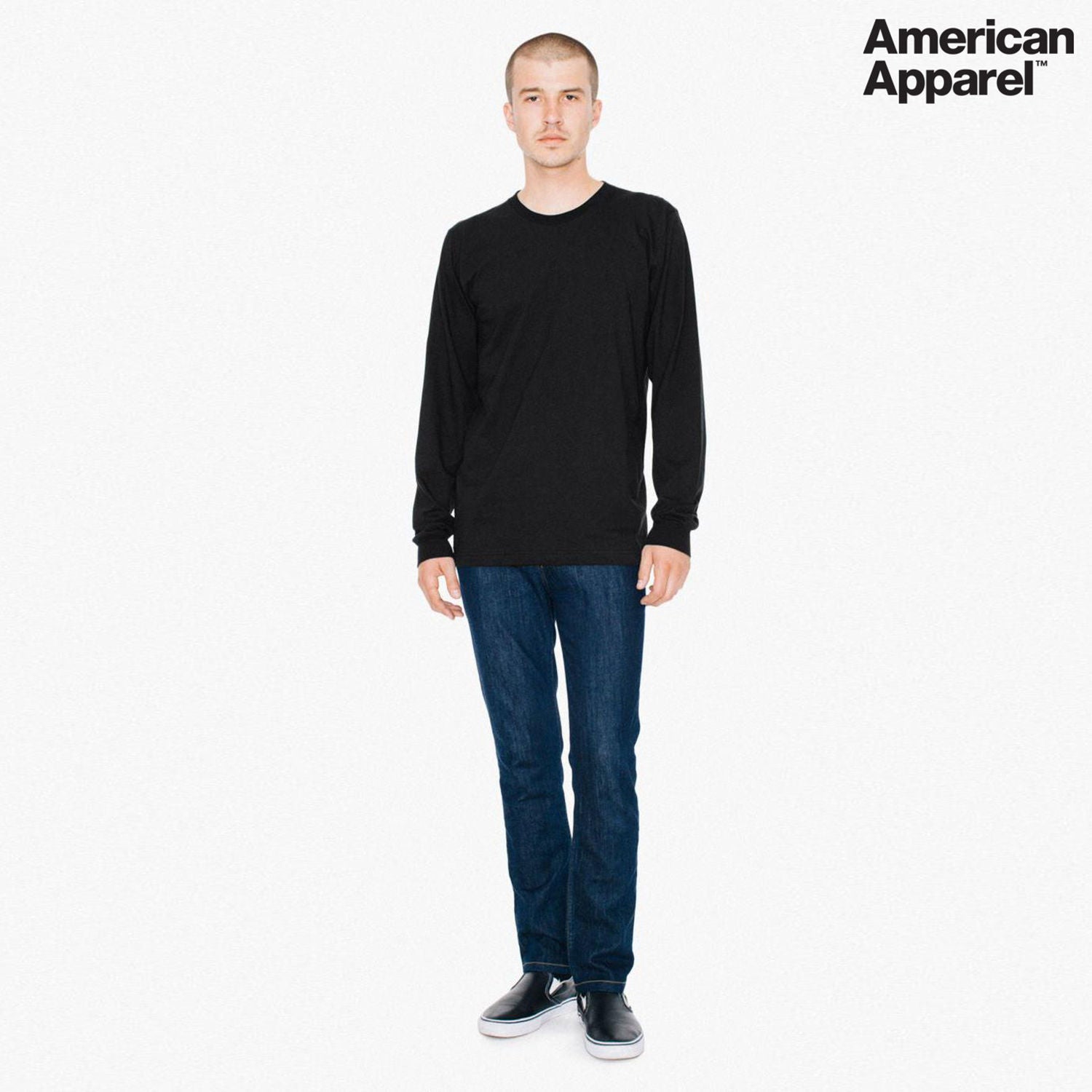 American Apparel Cotton Long Sleeve Fine Jersey T-shirt