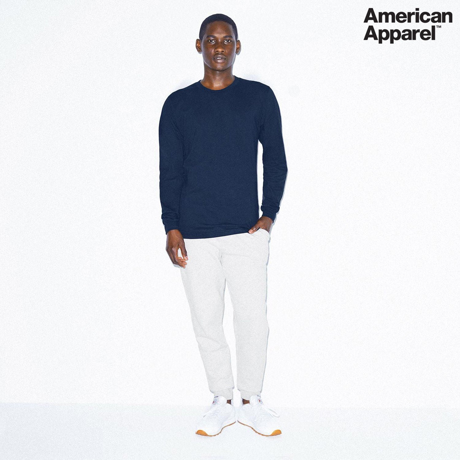 American Apparel Cotton Long Sleeve Fine Jersey T-shirt