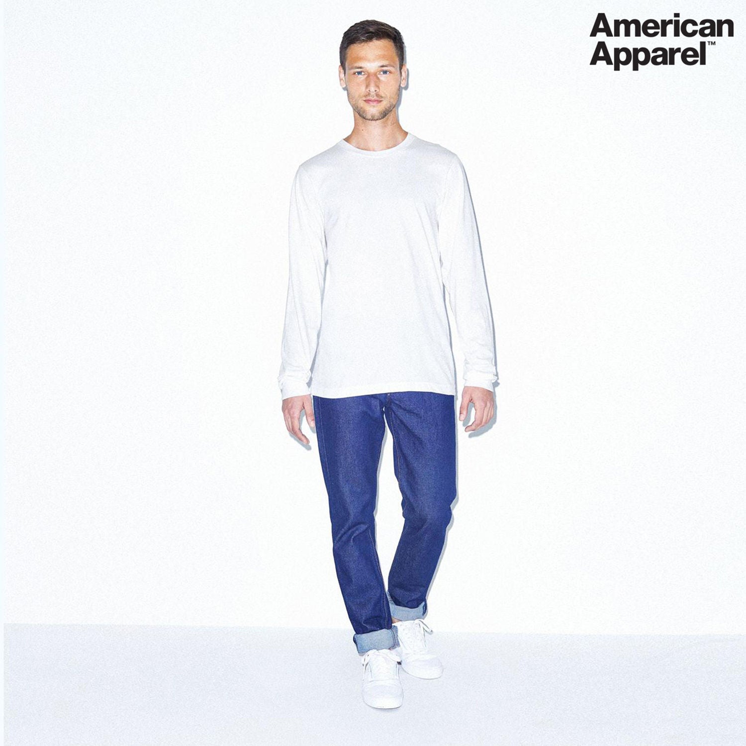 American Apparel Cotton Long Sleeve Fine Jersey T-shirt