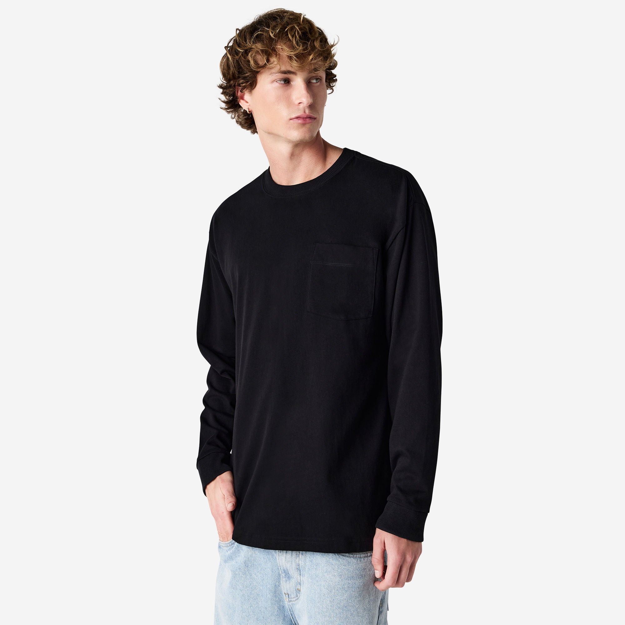 American Apparel Super Heavyweight Long Sleeve T-Shirt with Pocket