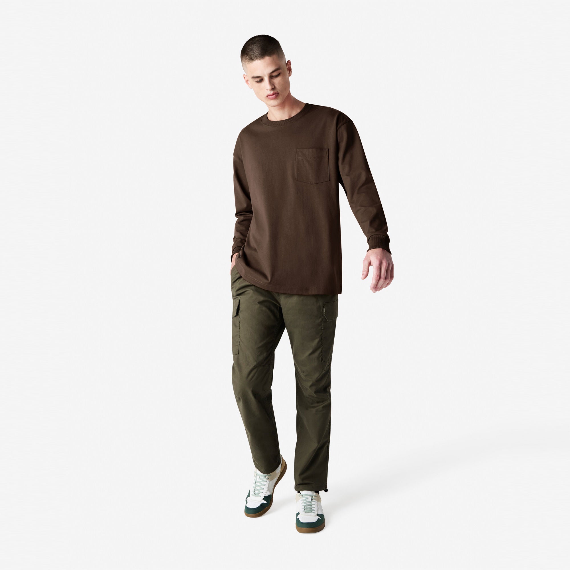 American Apparel Super Heavyweight Long Sleeve T-Shirt with Pocket