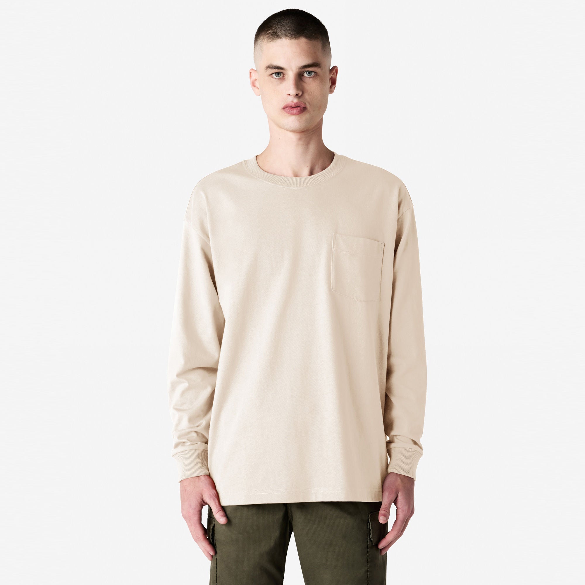 American Apparel Super Heavyweight Long Sleeve T-Shirt with Pocket