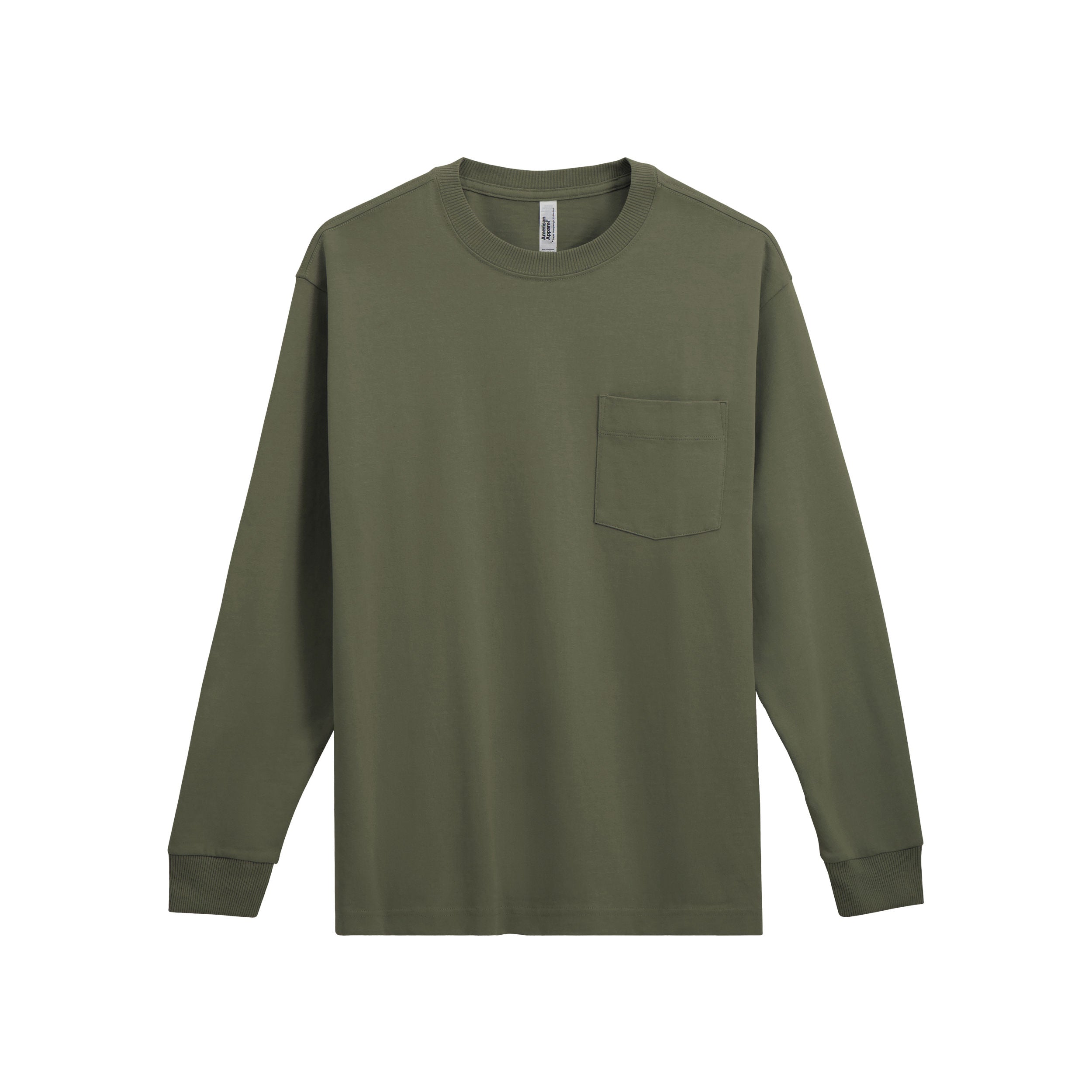 American Apparel Super Heavyweight Long Sleeve T-Shirt with Pocket