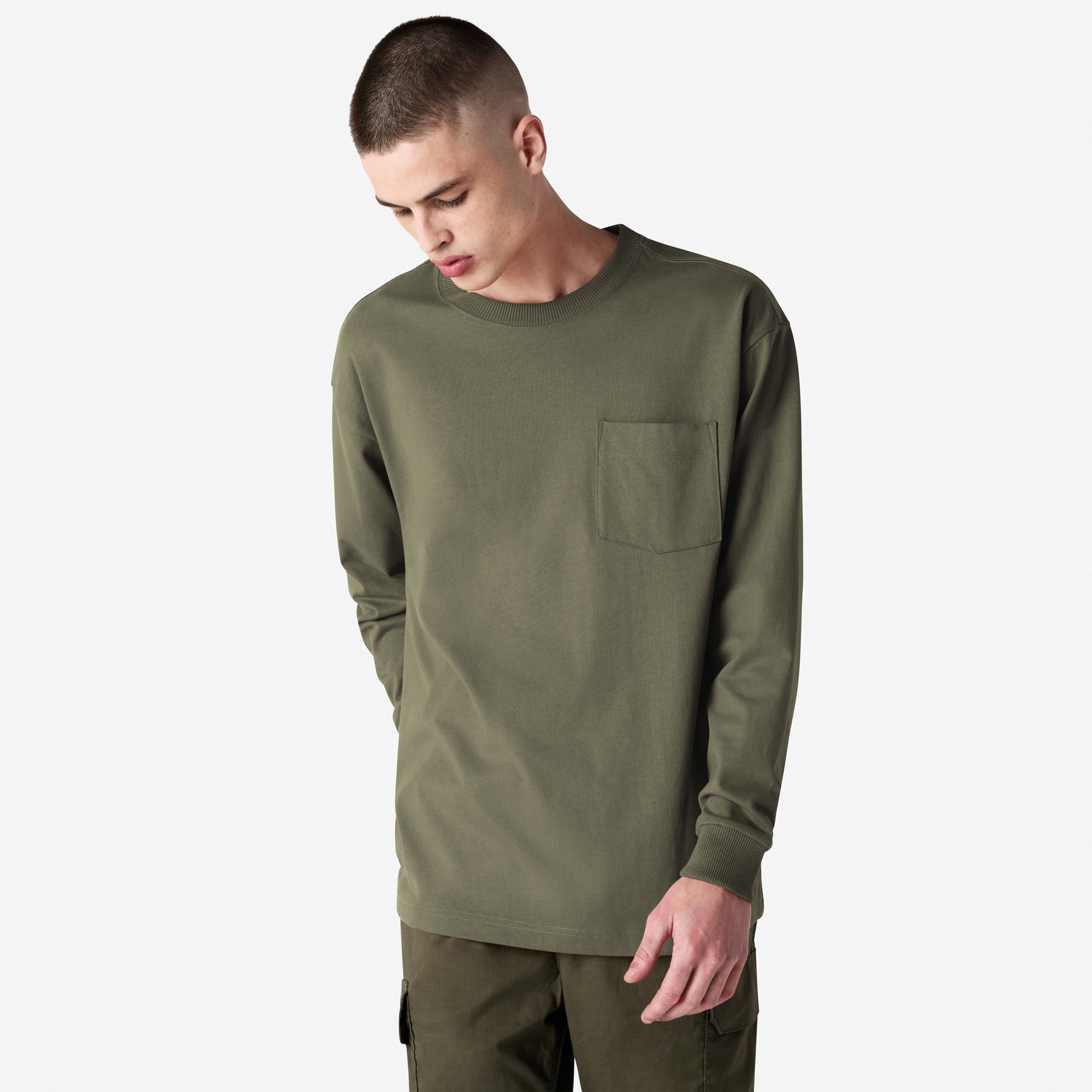 American Apparel Super Heavyweight Long Sleeve T-Shirt with Pocket