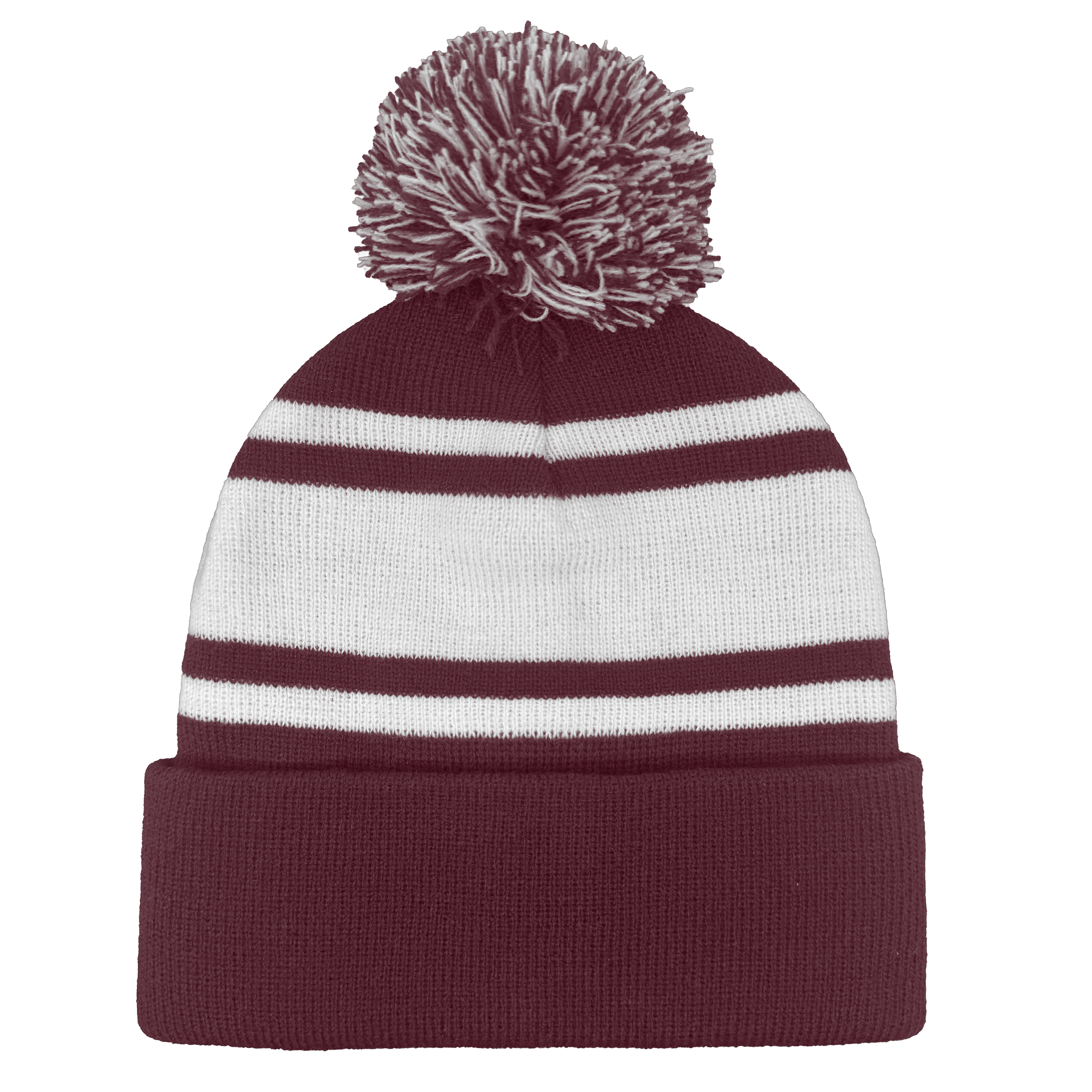Headwear24 Cuffed Knitted Pom Pom Beanie