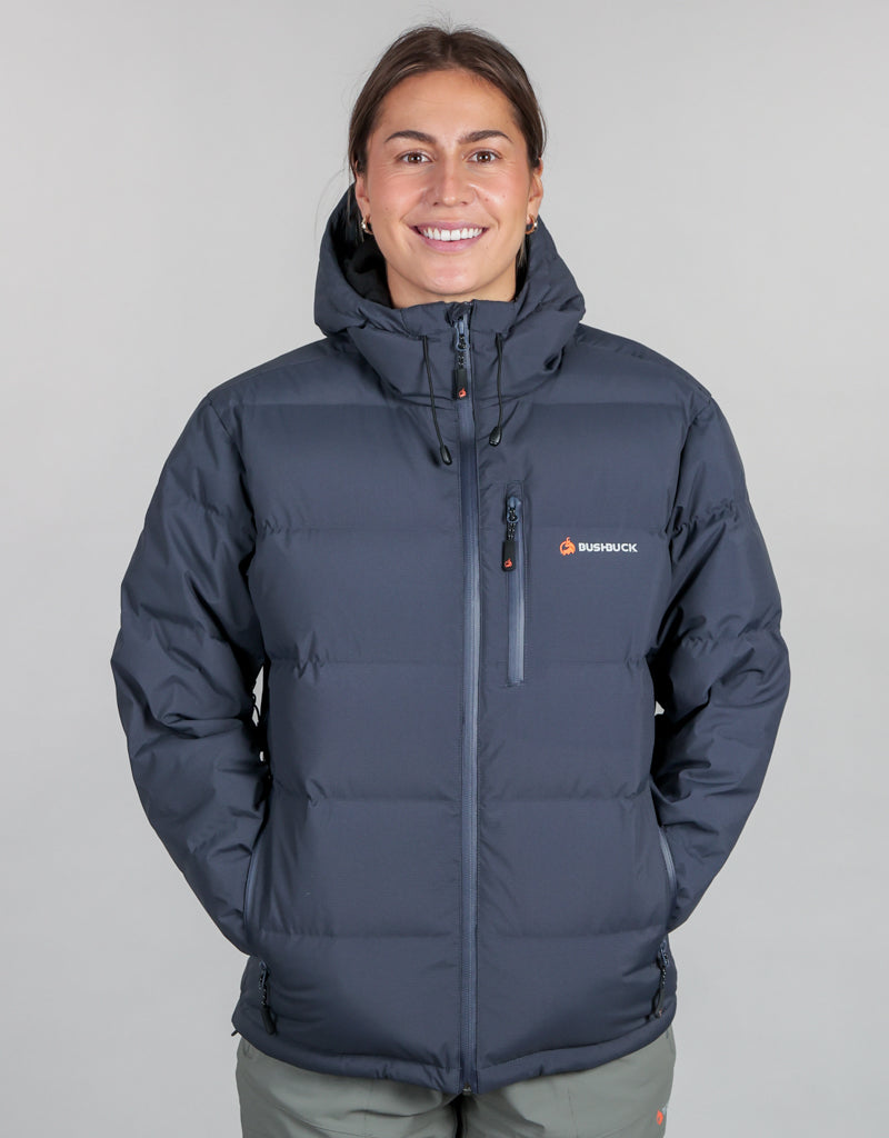 Bushbuck Furnace Waterproof Puffer Jacket - Steel Blue Front Women