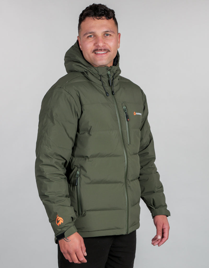 Bushbuck Furnace Waterproof Puffer Jacket - Bayleaf Green 3/4 Men