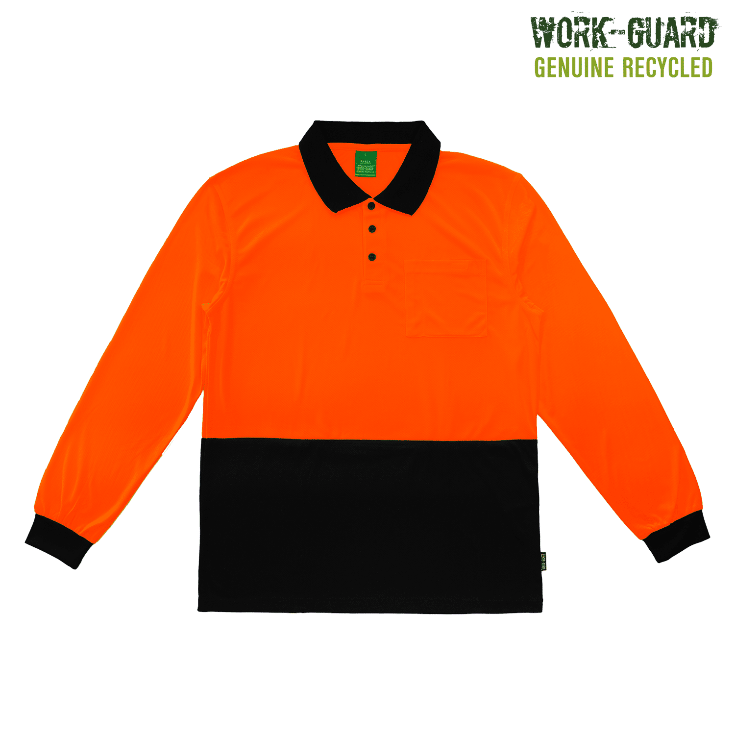 Work-Guard Recycled Hi Vis Longsleeve Polo