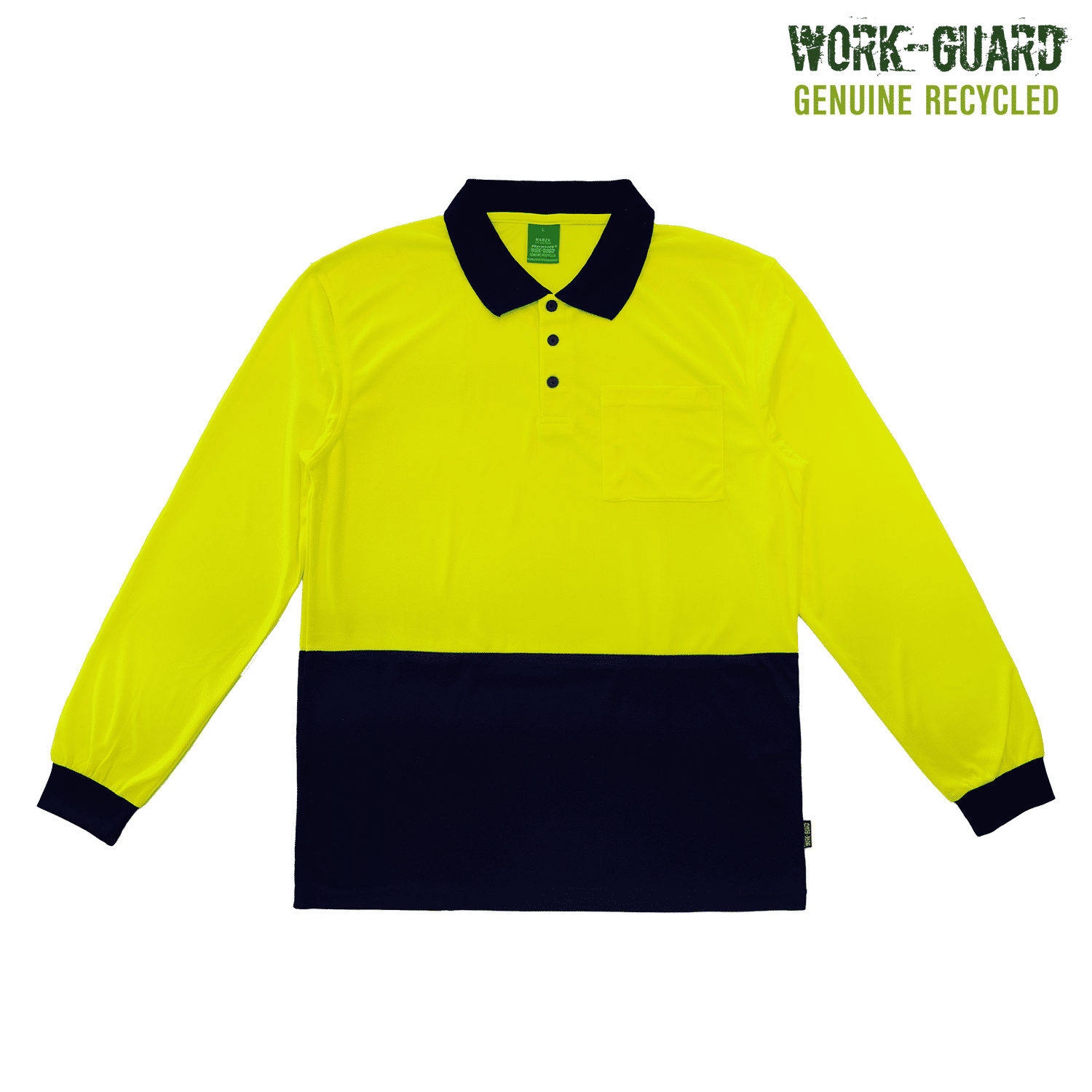 Work-Guard Recycled Hi Vis Longsleeve Polo