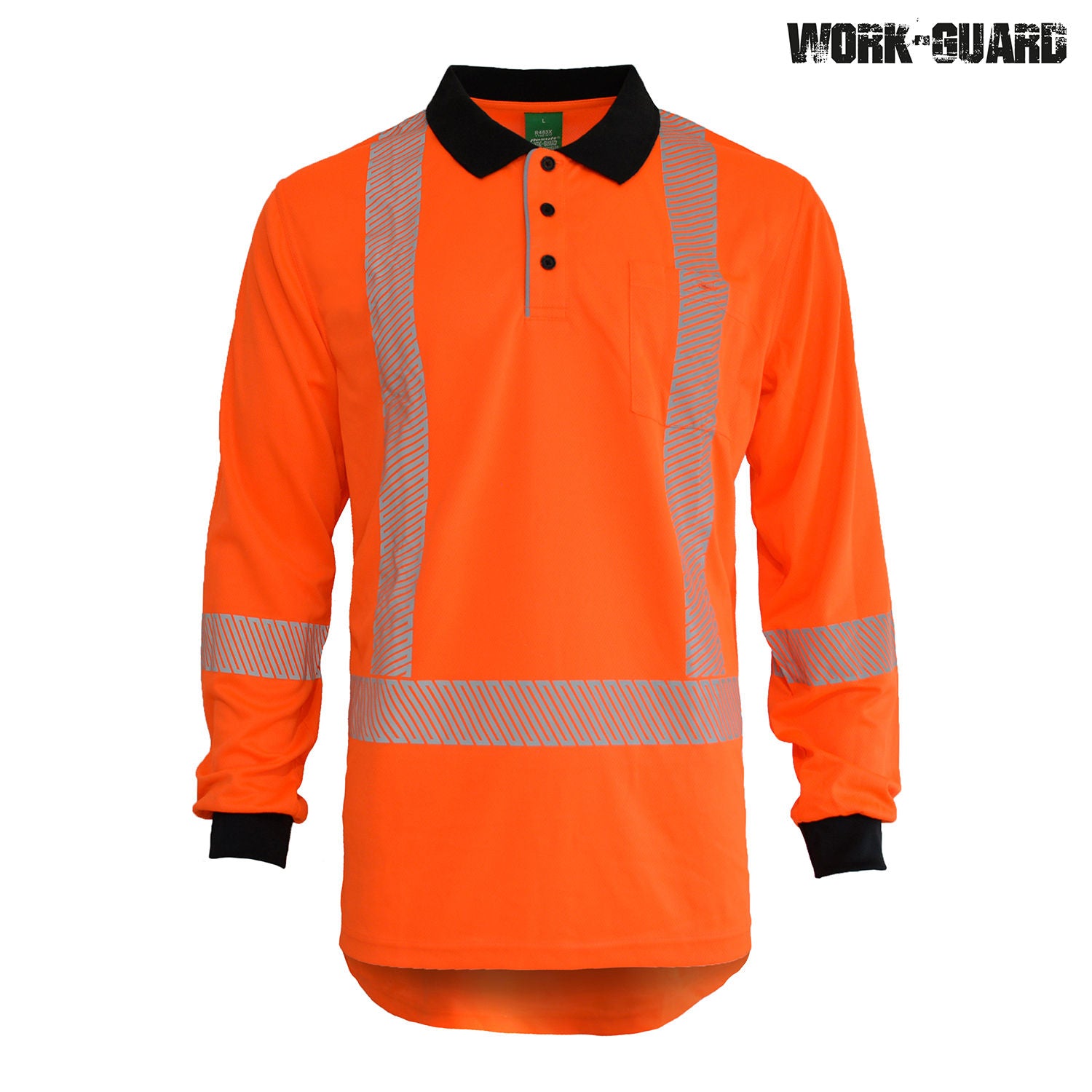 Work-Guard Recycled Hi Vis TTMC Long Sleeve Polo