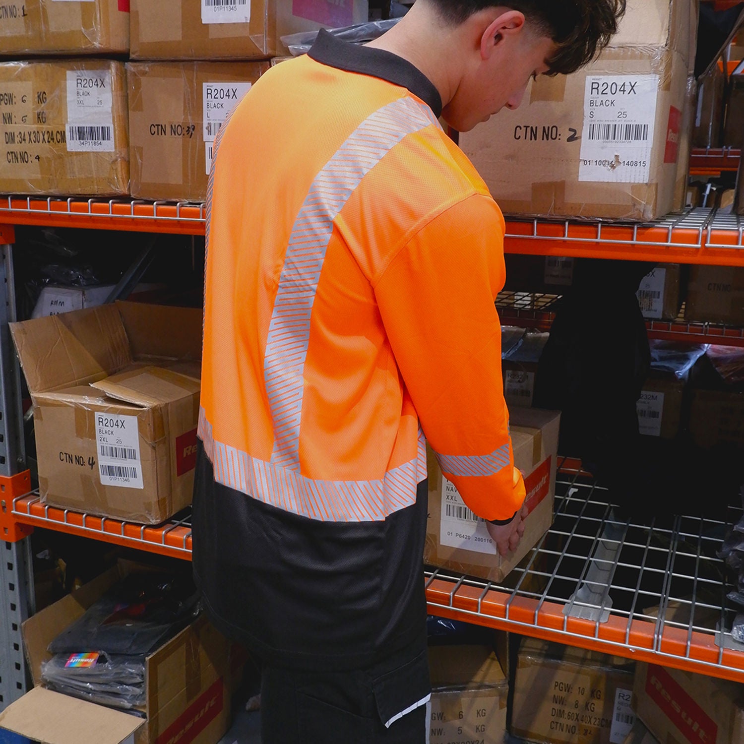 Work-Guard Recycled Hi Vis Long Sleeve Day/Night Polo