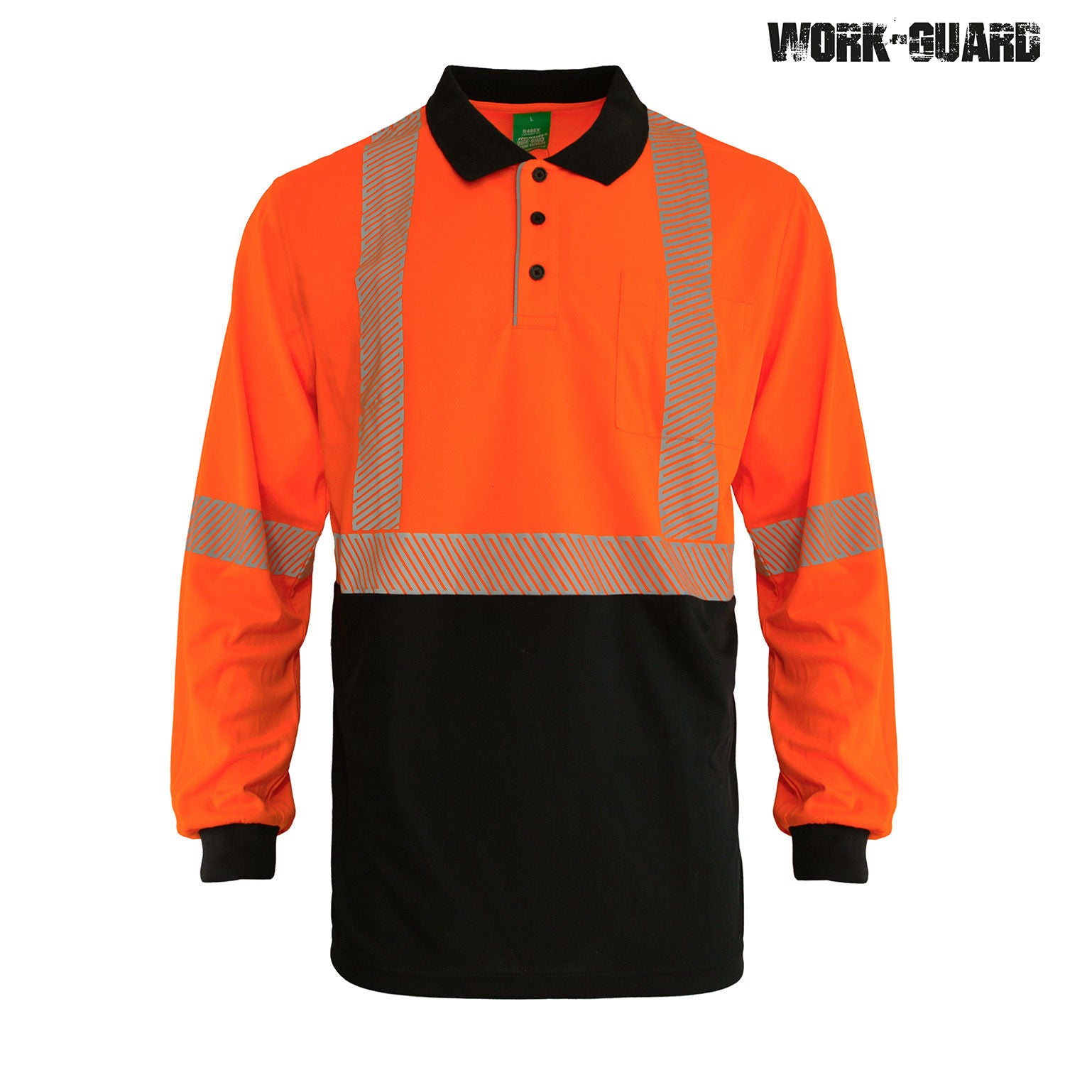Work-Guard Recycled Hi Vis Long Sleeve Day/Night Polo