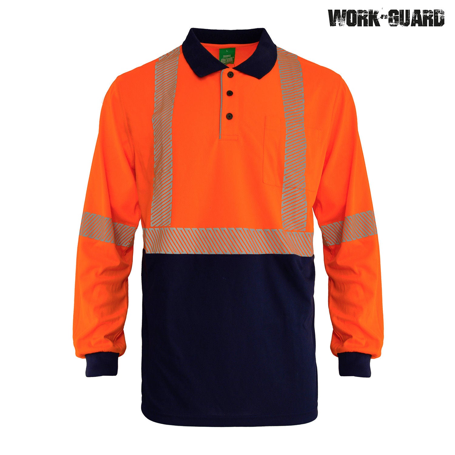 Work-Guard Recycled Hi Vis Long Sleeve Day/Night Polo