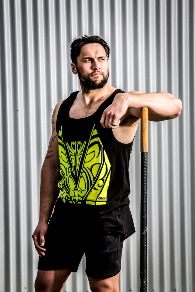 Mens Singlet Yellow Hi Vis - Hi-Vis-Trends