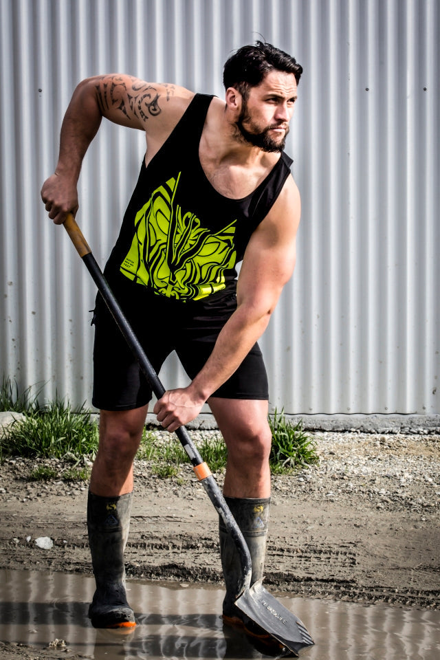 Mens Singlet Yellow Hi Vis - Hi-Vis-Trends