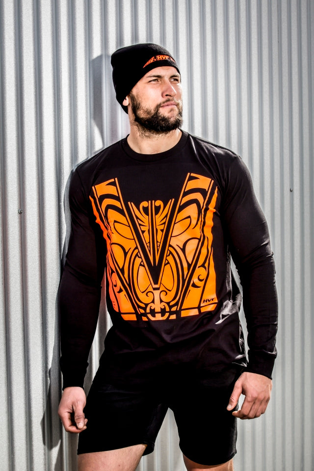 Base Unisex Long Sleeve T-Shirt Orange Hi Vis - Hi-Vis-Trends