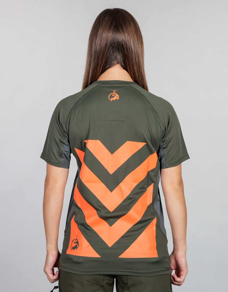 Apex Hi Vis Safety Tee Green - Womens Back