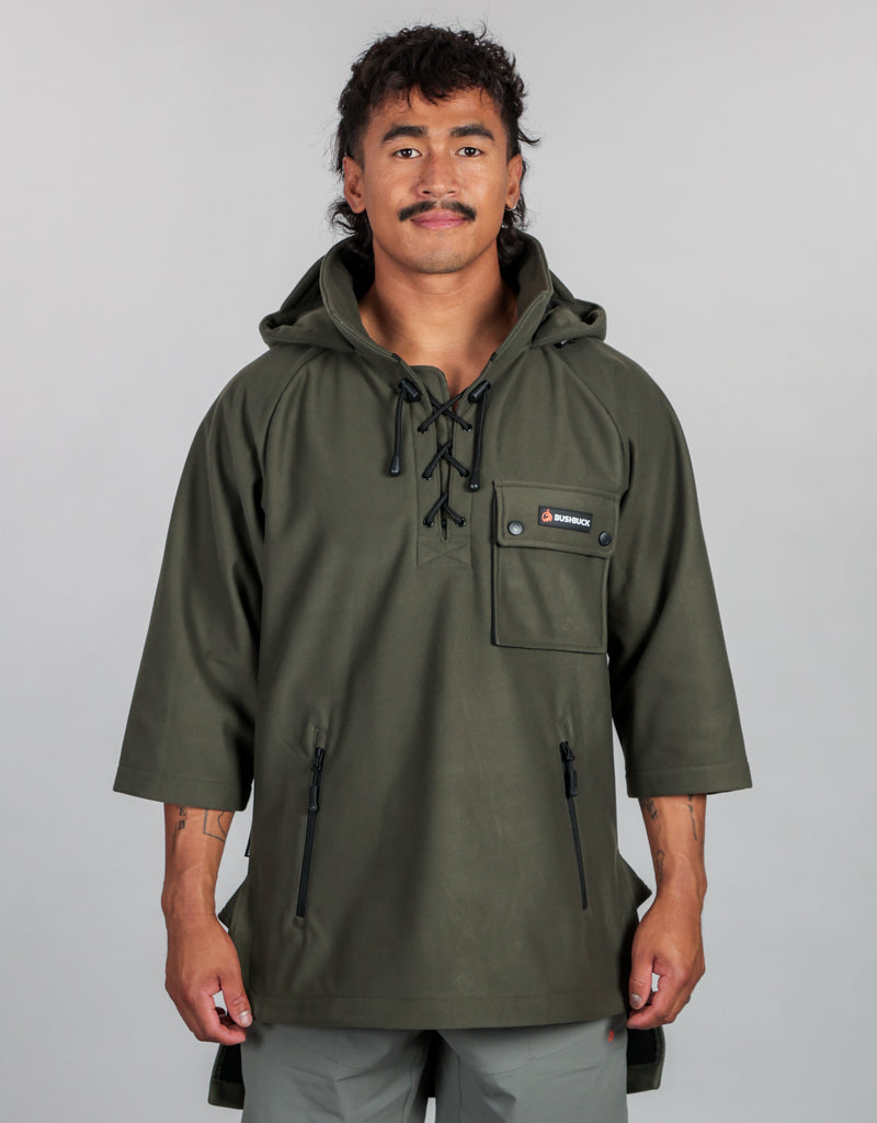 Huntsman Bushshirt Green - Water-Resistant - Windproof - Fleece - Front