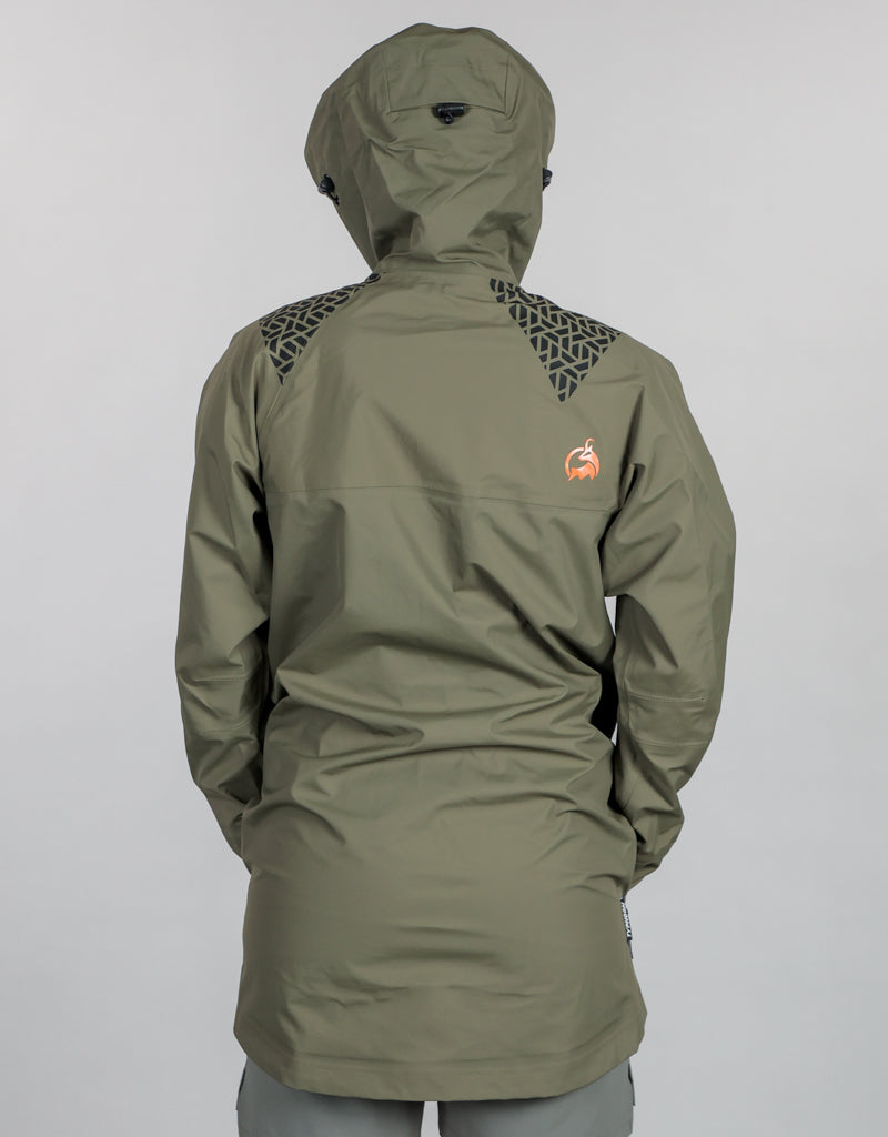 Typhoon Mens Waterproof Rain Coat - Back with Hood - Wet Weather Gear