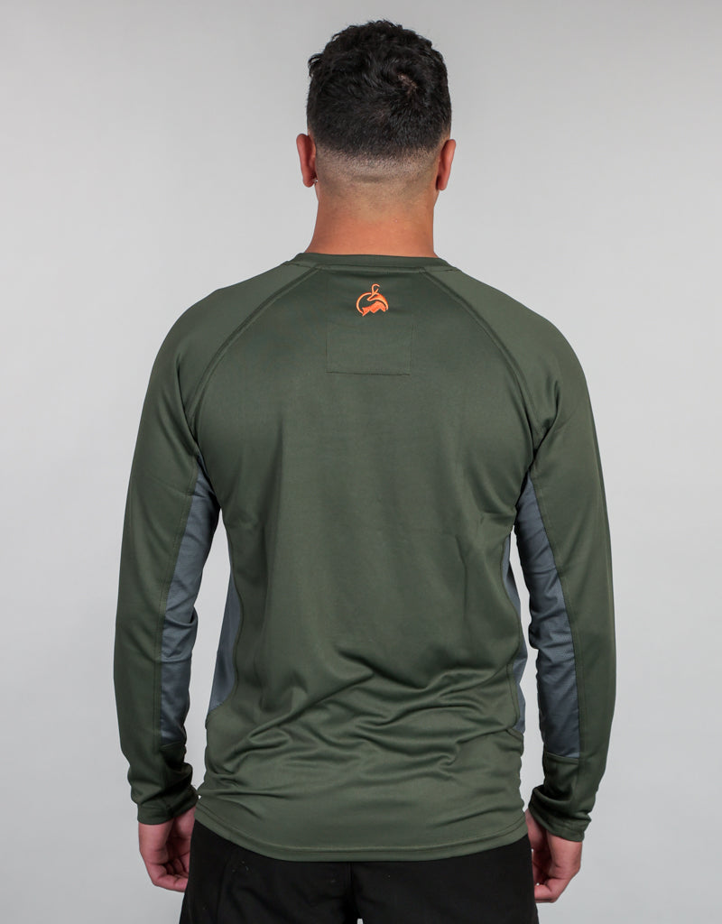 x Crew Base Layer Green - Mens Back