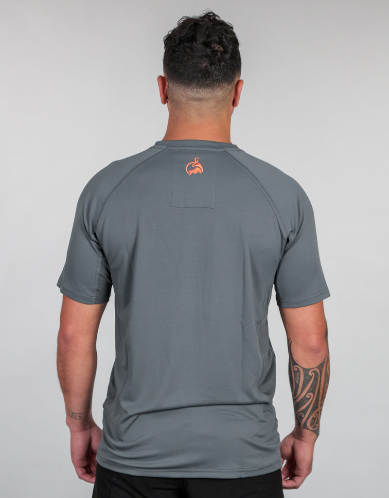 Apex Tee Base Layer Grey - Mens Back