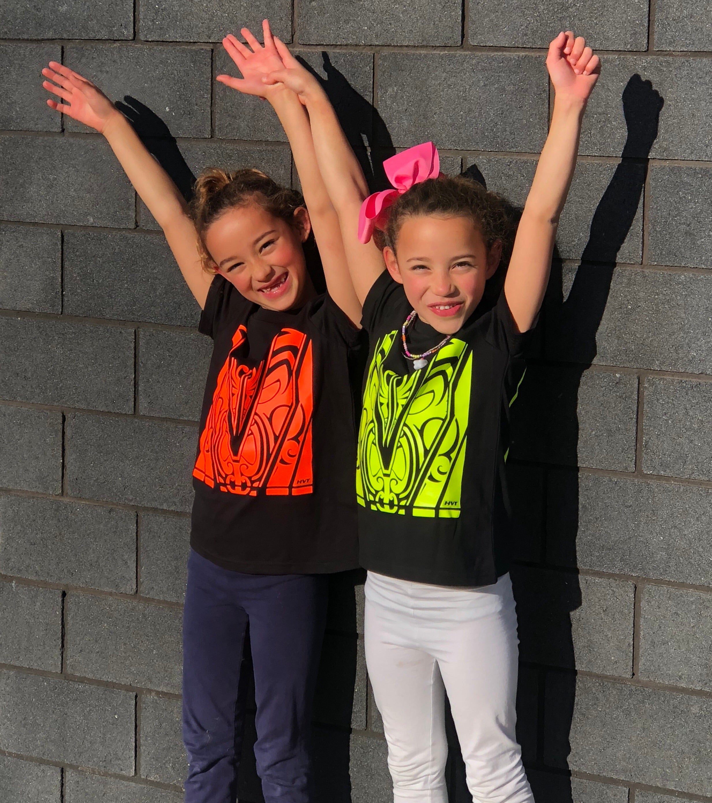 Kids T-Shirts- Black/ Hi Vis Orange - Hi-Vis-Trends
