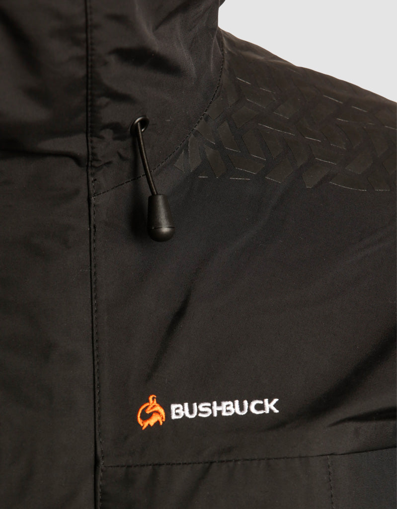 Bushbuck Typhoon Waterproof Black Rain Jacket - Bushbuck - Wet Weather Gear
