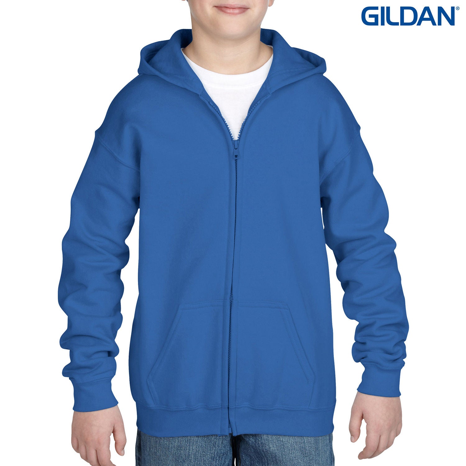 Gildan Heavy Blend Youth Full Zip Hooded Sweatshirt