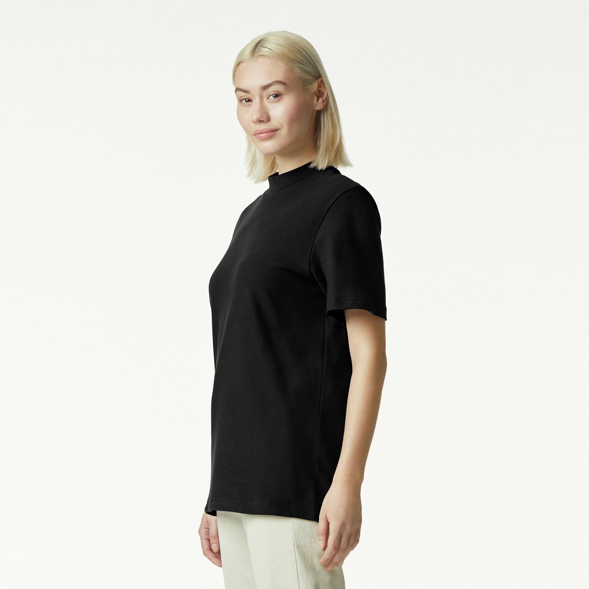 American Apparel Unisex Pique Mockneck 