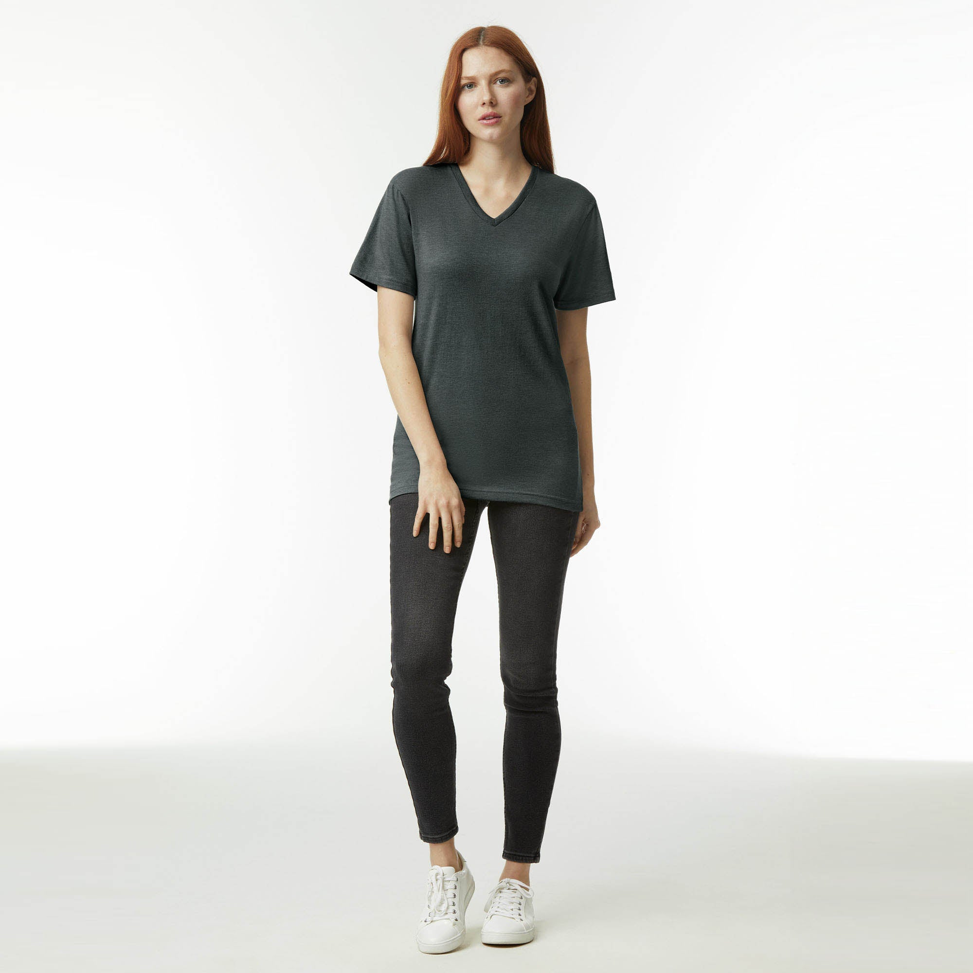 American Apparel CVC Unisex V-neck T-shirt