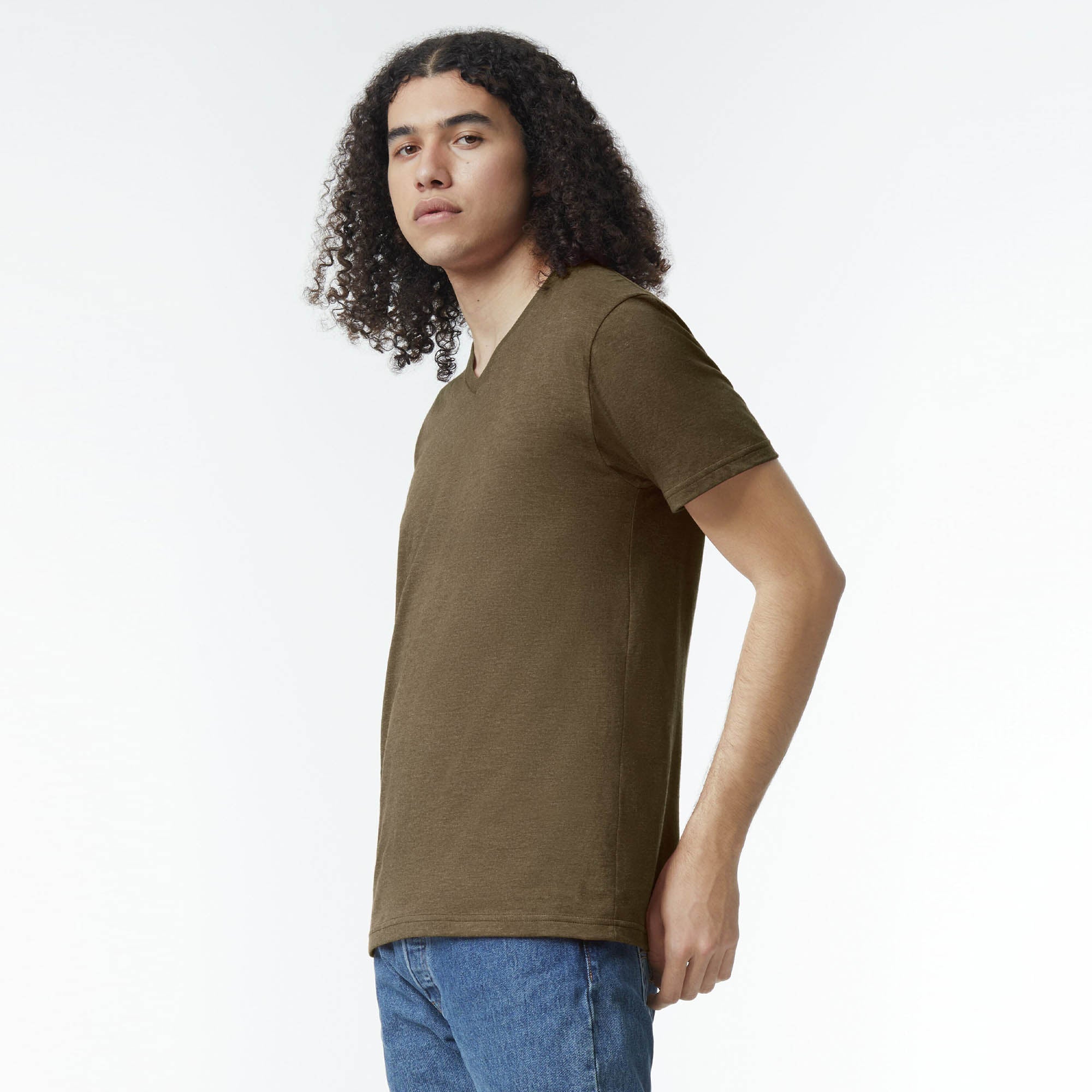 American Apparel CVC Unisex V-neck T-shirt