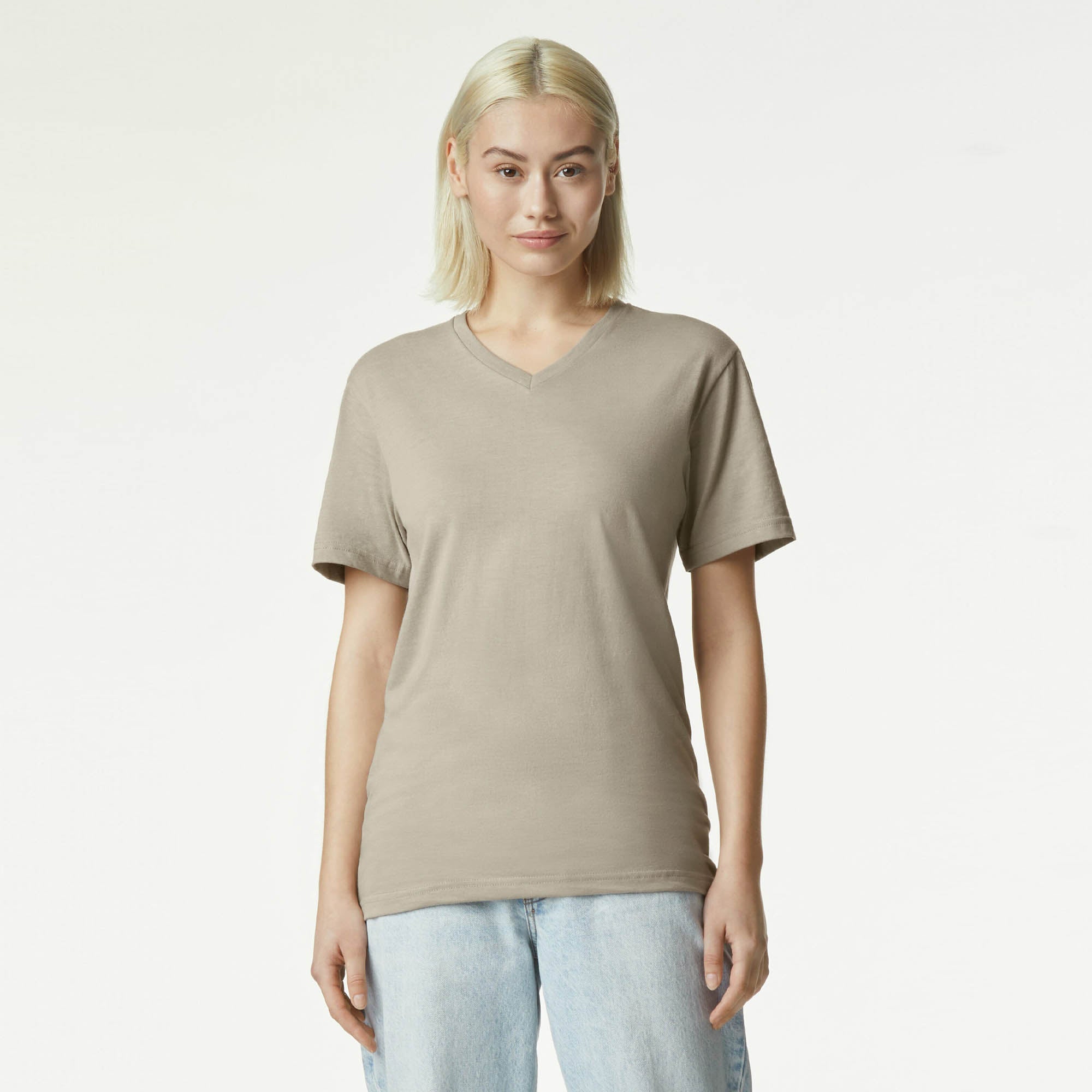 American Apparel CVC Unisex V-neck T-shirt