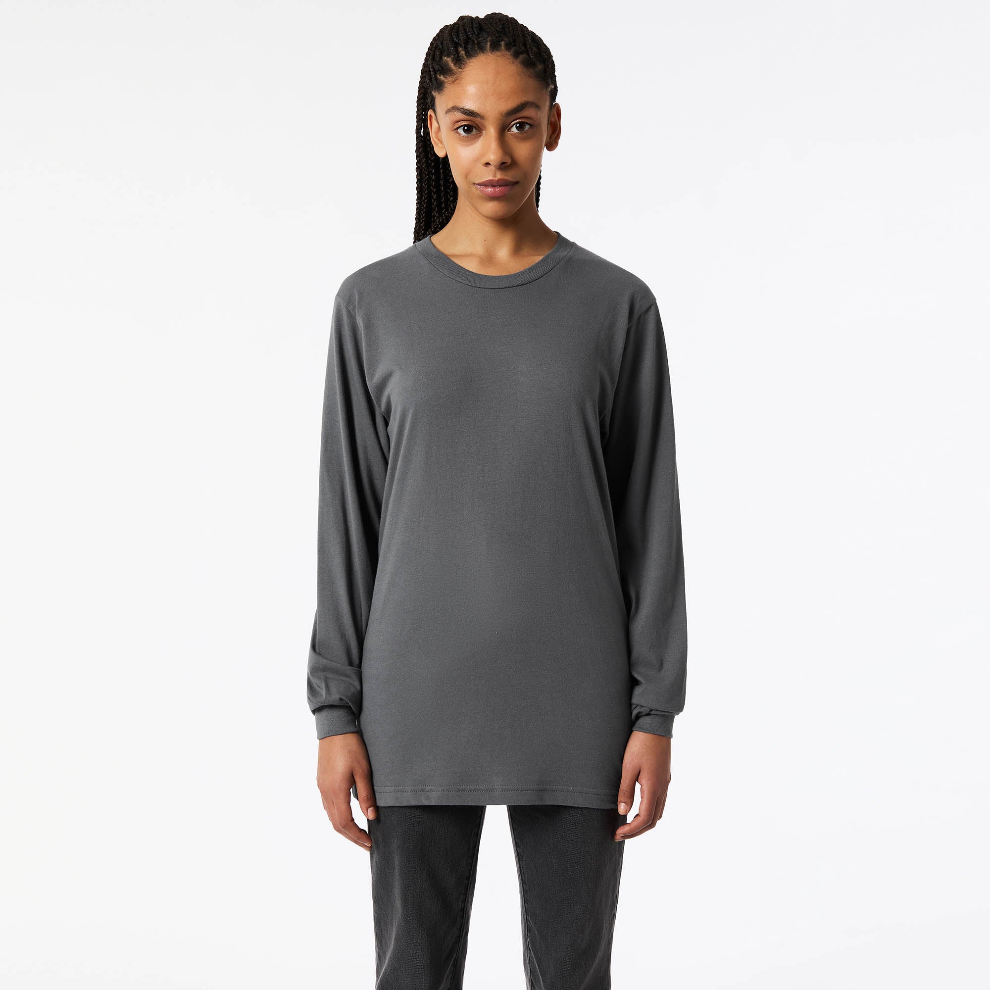 American Apparel Cotton Long Sleeve Fine Jersey T-shirt