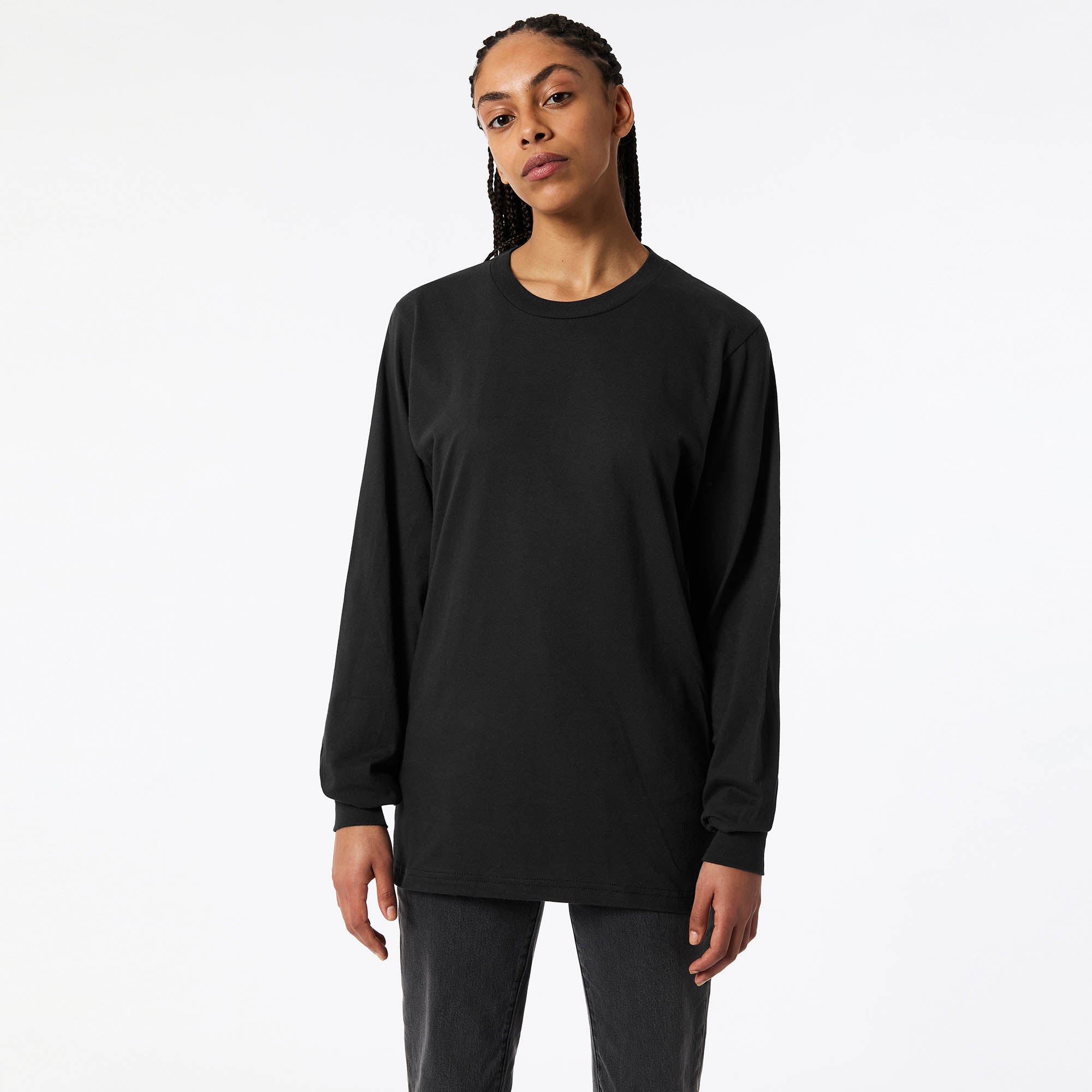 American Apparel Cotton Long Sleeve Fine Jersey T-shirt