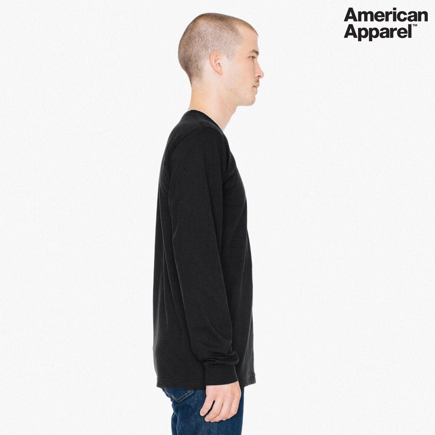American Apparel Cotton Long Sleeve Fine Jersey T-shirt