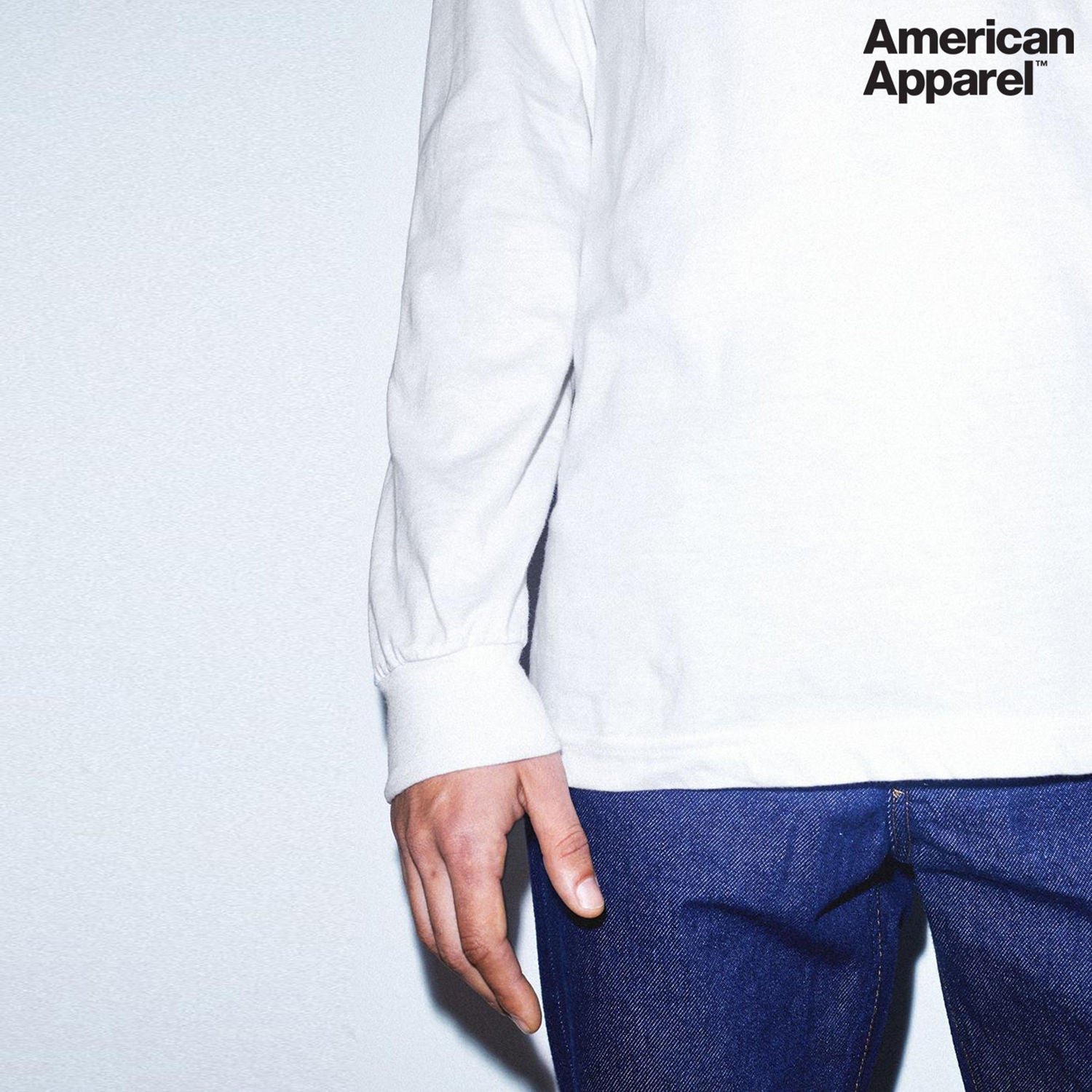 American Apparel Cotton Long Sleeve Fine Jersey T-shirt