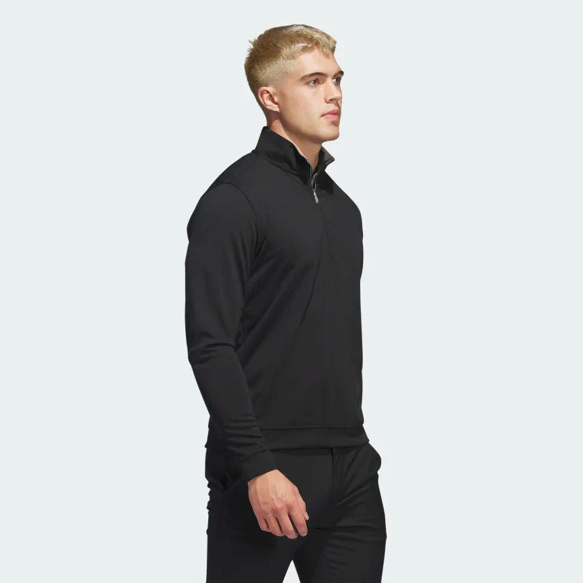 Adidas Mens Elevate Quarter Zip Pullover - Black