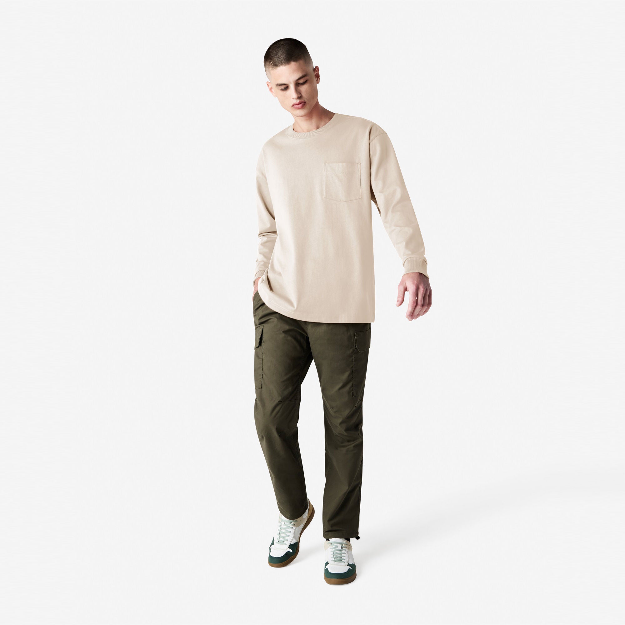 American Apparel Super Heavyweight Long Sleeve T-Shirt with Pocket
