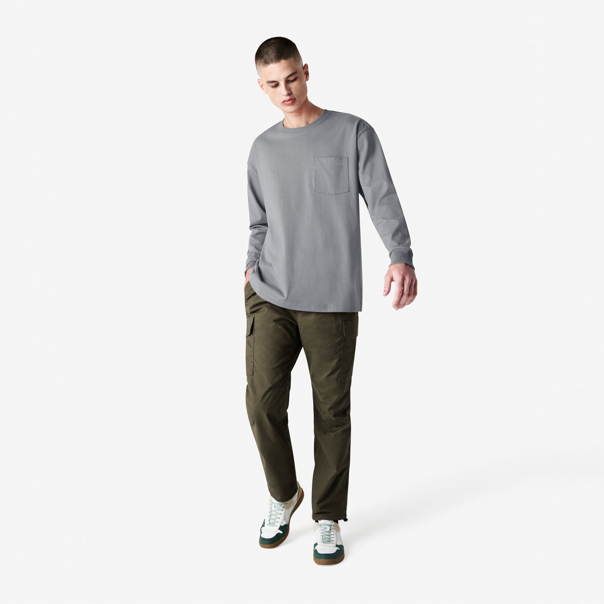 American Apparel Super Heavyweight Long Sleeve T-Shirt with Pocket