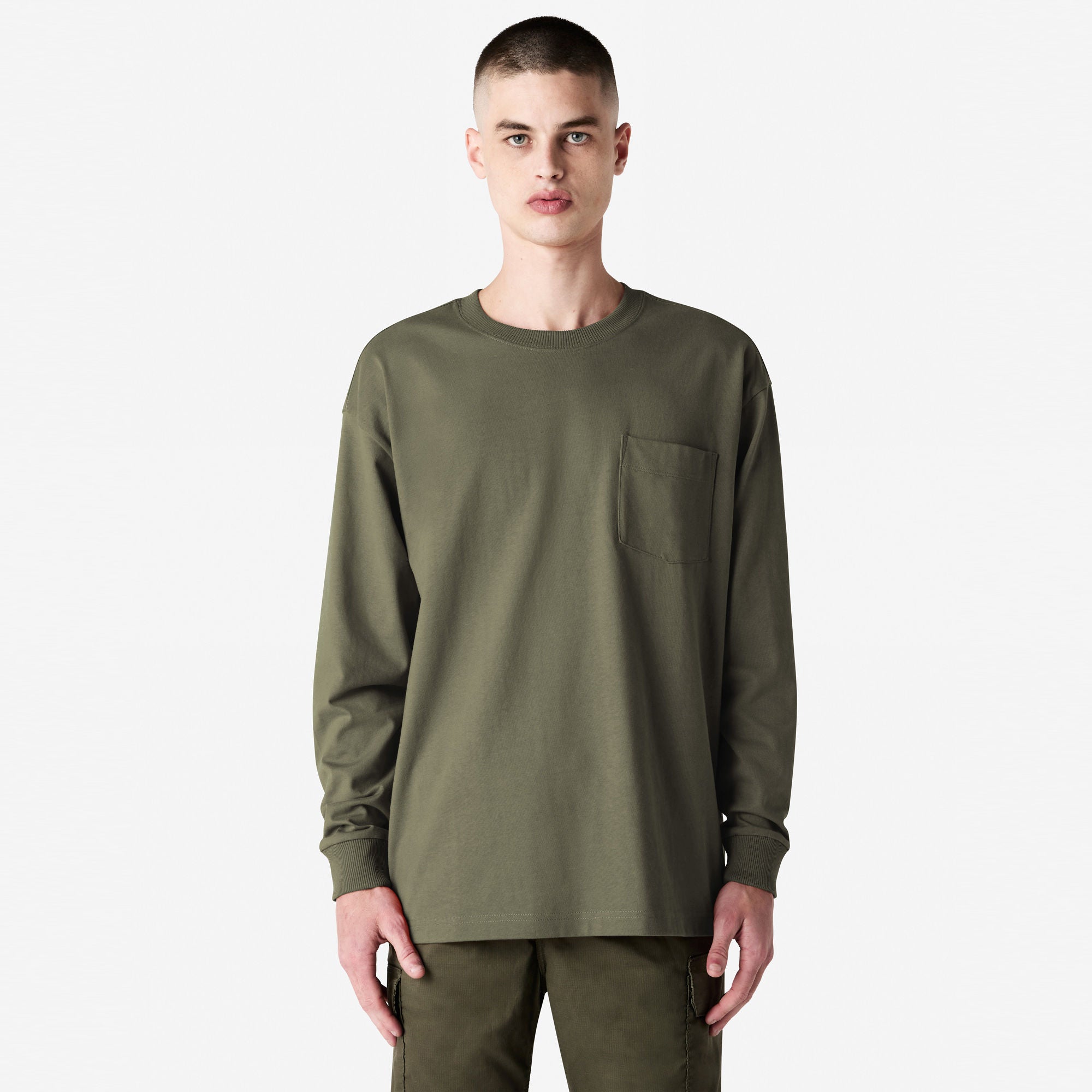 American Apparel Super Heavyweight Long Sleeve T-Shirt with Pocket