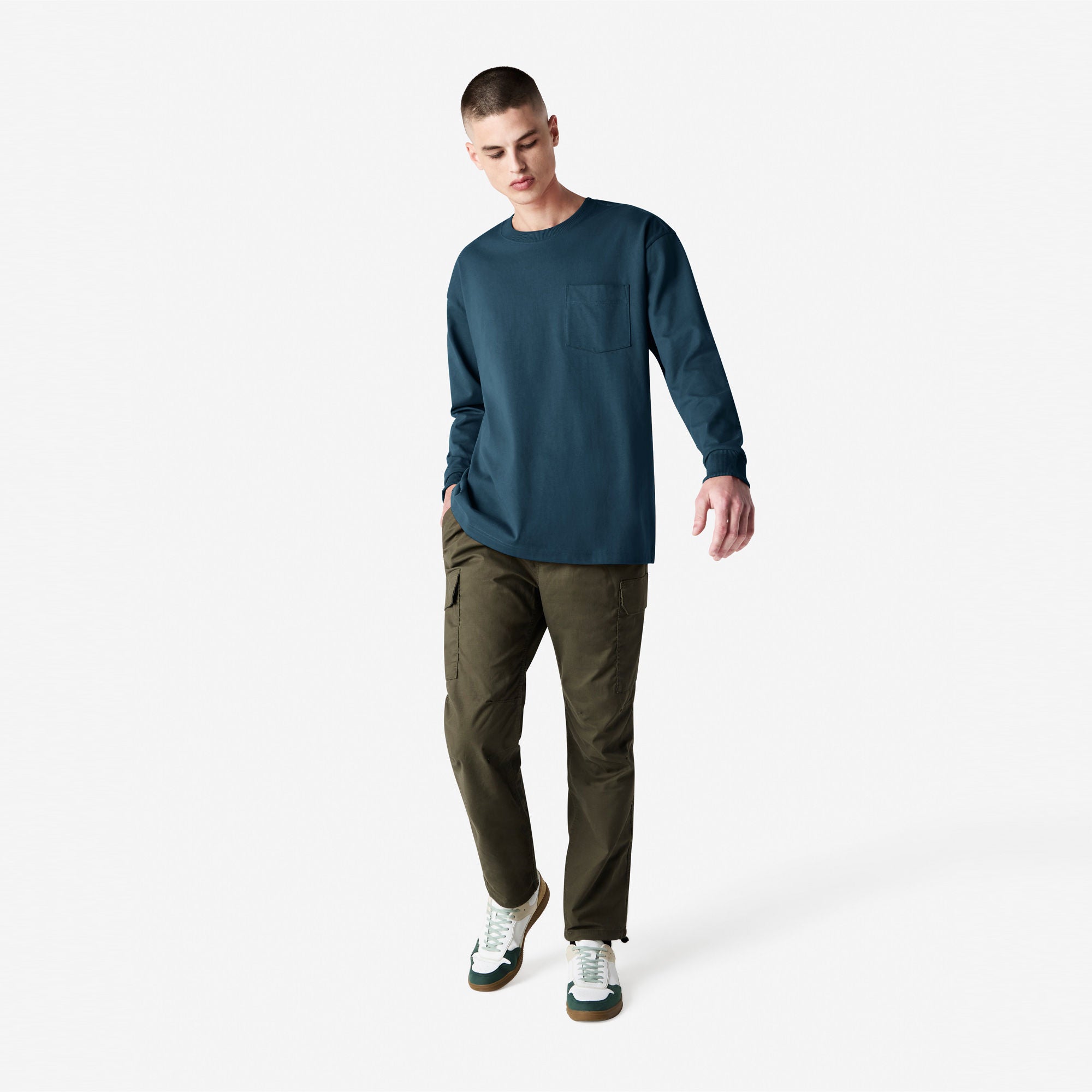 American Apparel Super Heavyweight Long Sleeve T-Shirt with Pocket