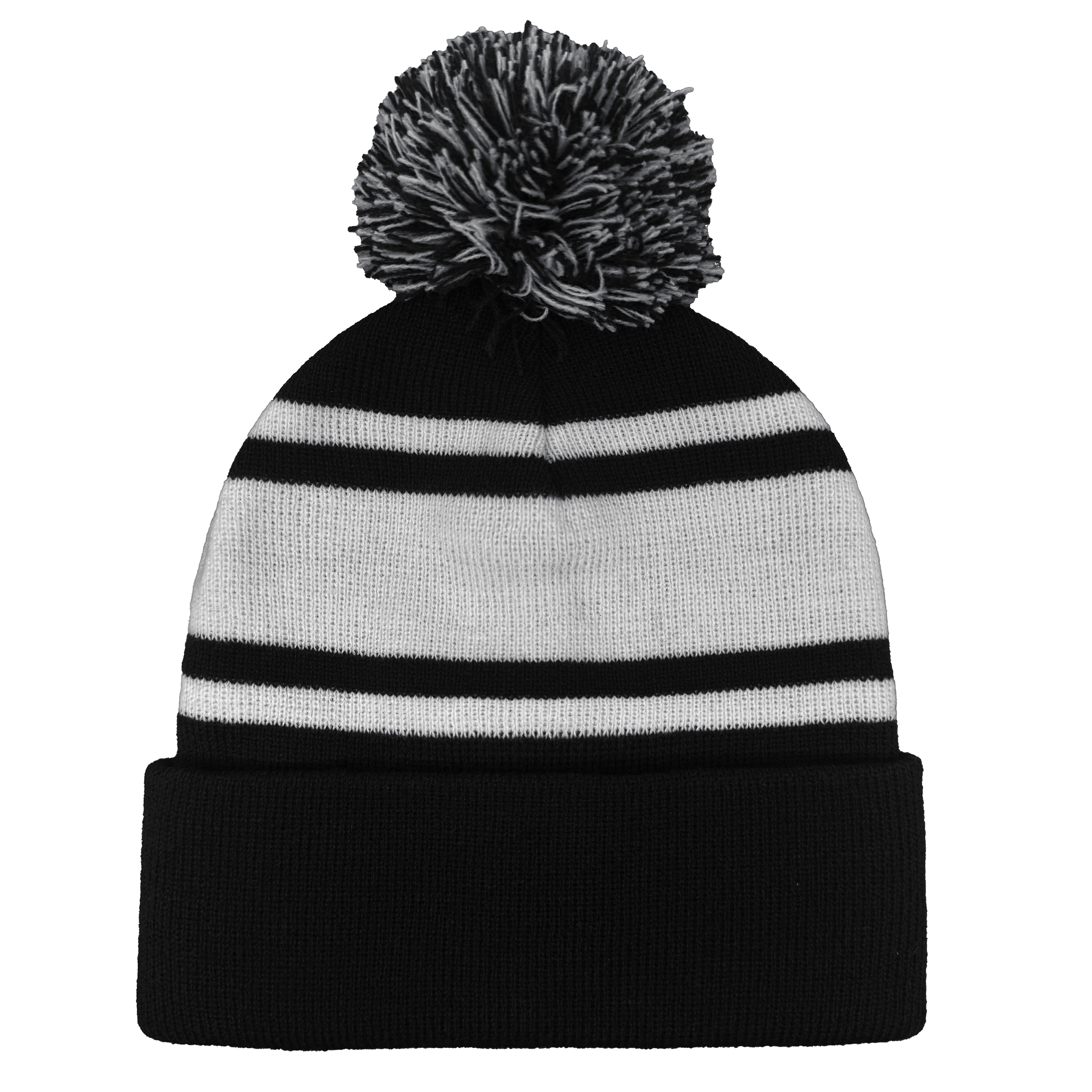 Headwear24 Cuffed Knitted Pom Pom Beanie