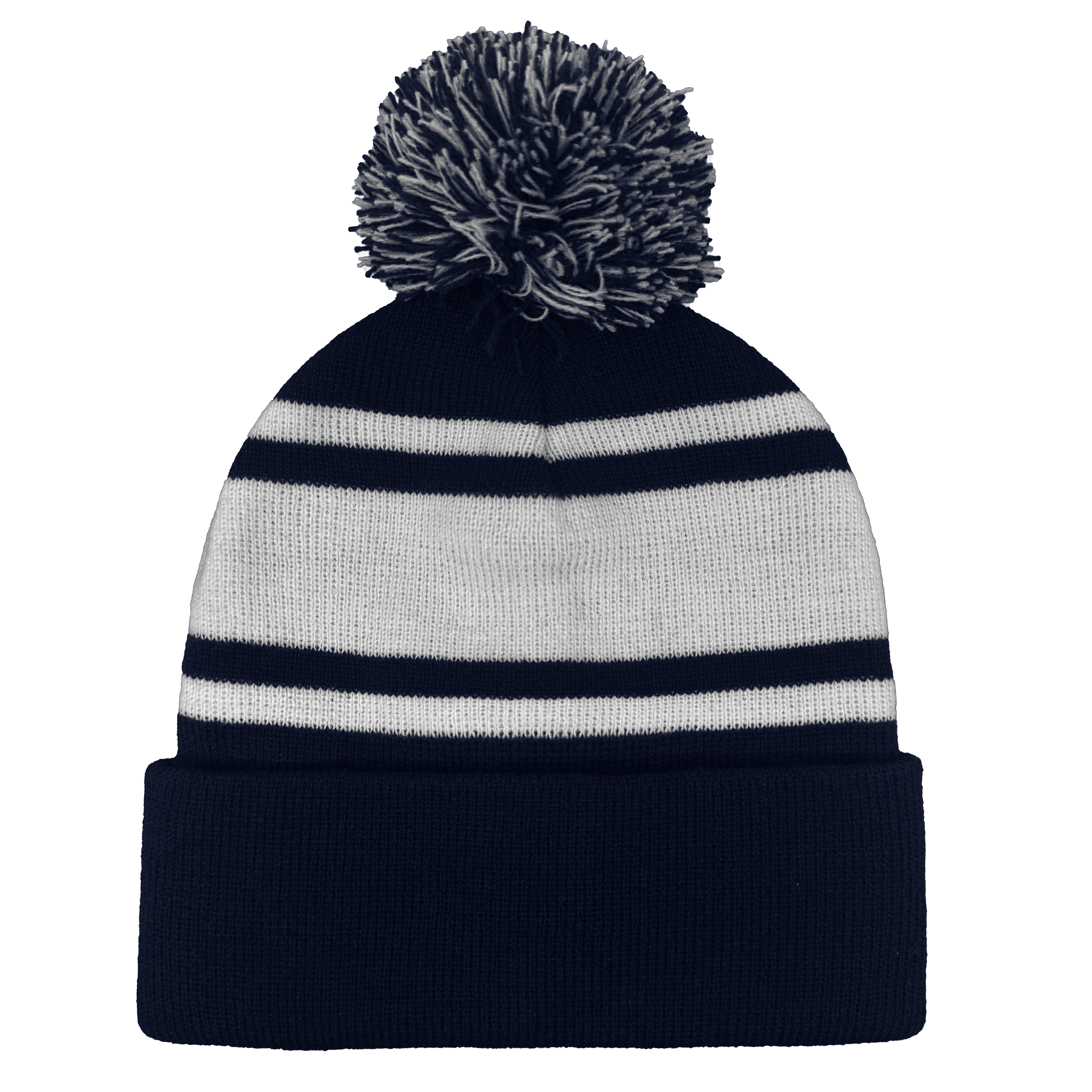 Headwear24 Cuffed Knitted Pom Pom Beanie